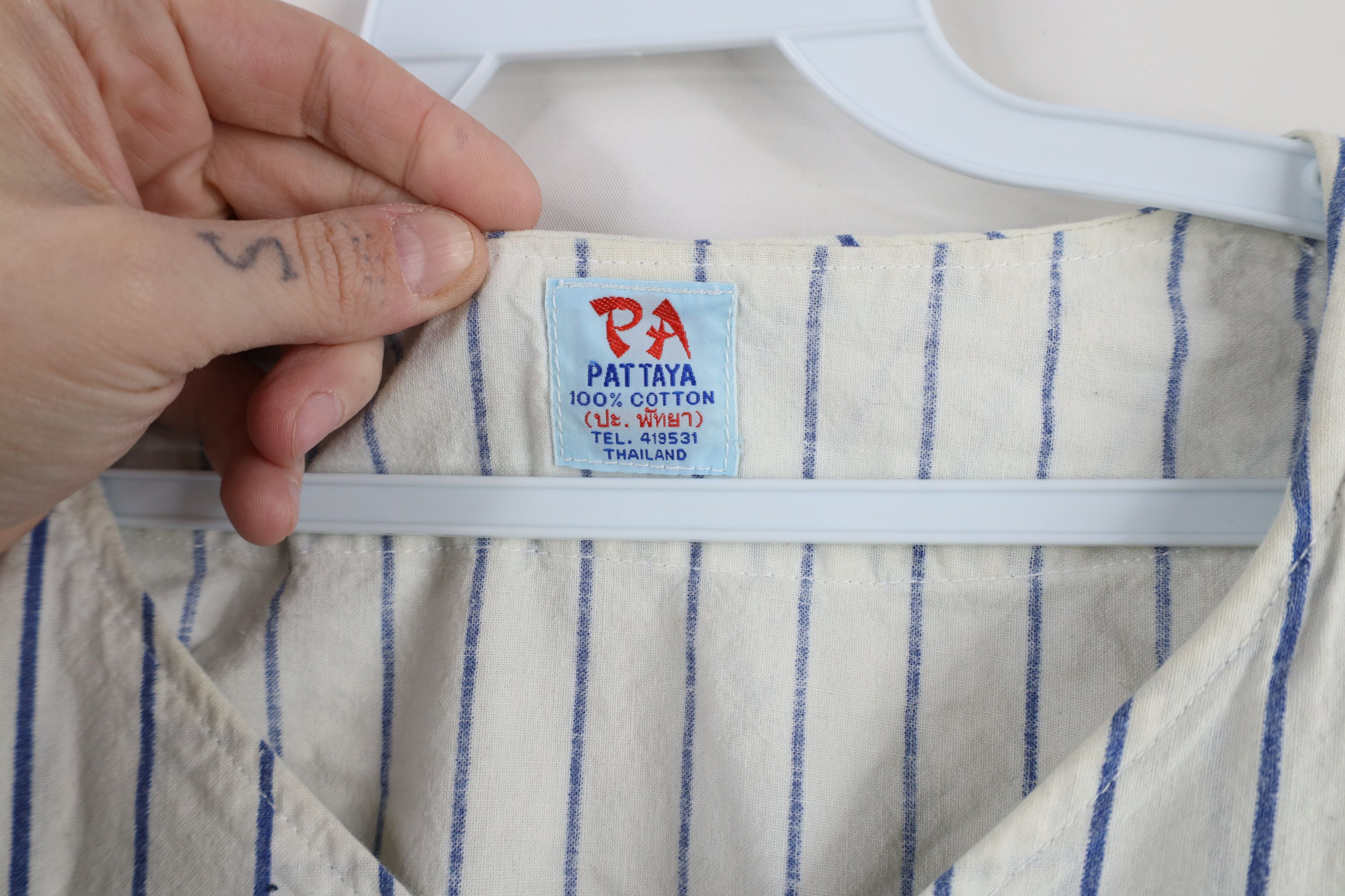 Vintage Vintage 70s Streetwear Thailand Baseball Jersey White Blue Size US XL / EU 56 / 4 - 8 Thumbnail