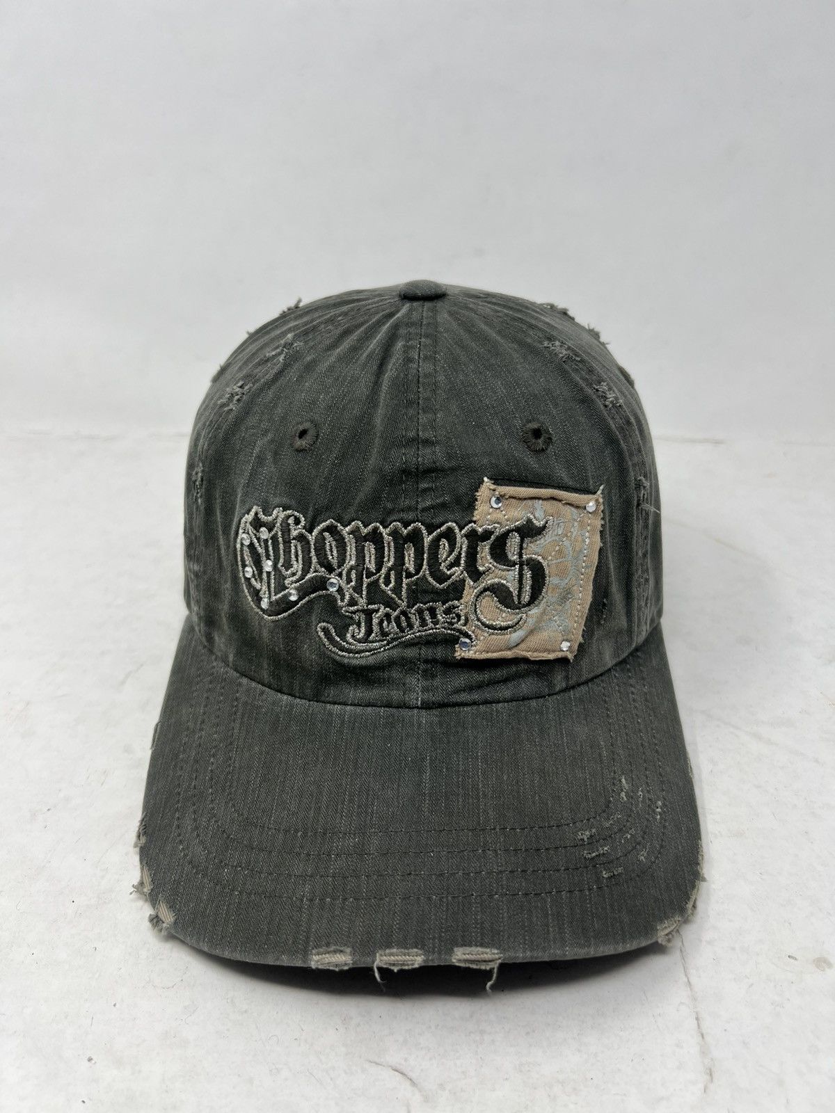 Japanese Brand Choppers Jeans Distressed Style Embroidered Hat Cap Size ONE SIZE - 1 Thumbnail