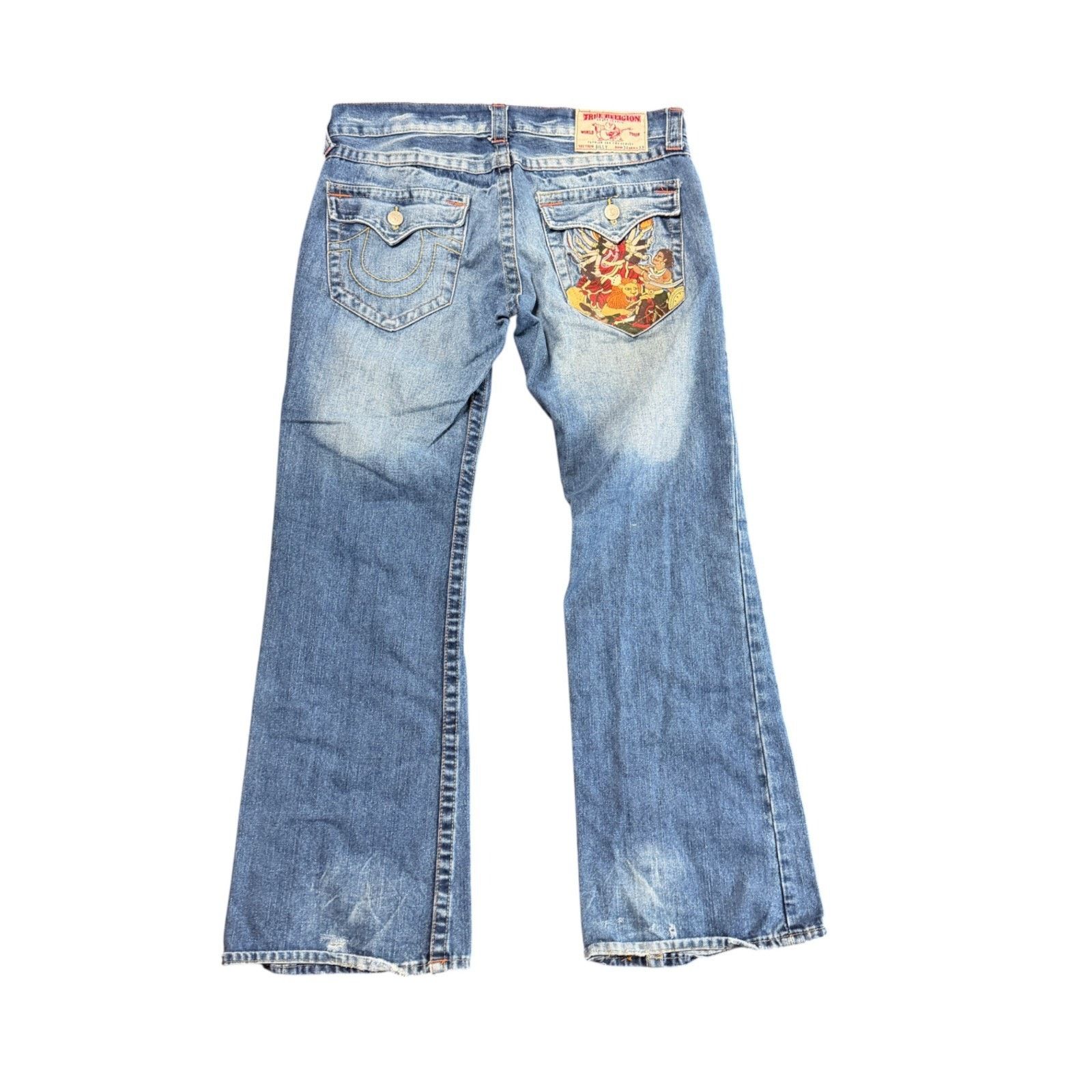 True Religion True Religion Embroidered Shiva Hindu God Billy Jeans 34x33 Size US 34 / EU 50 - 1 Thumbnail