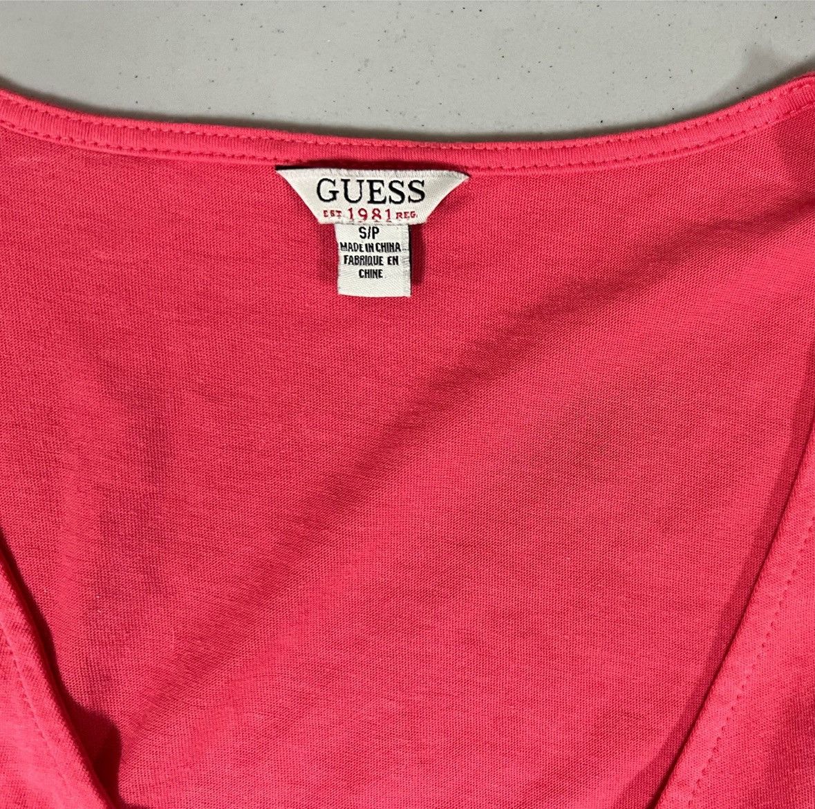 Guess Guess Pink V-Neck Button Wrap Tee Shirt Top Blouse Size S 🌺✨ Size S / US 4 / IT 40 - 5 Thumbnail