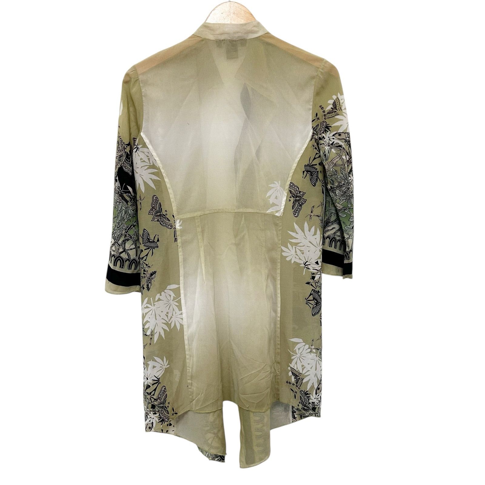Other Citron Santa Monica Green Printer Silk Cardigan Sz XS Size XS / US 0-2 / IT 36-38 - 5 Thumbnail