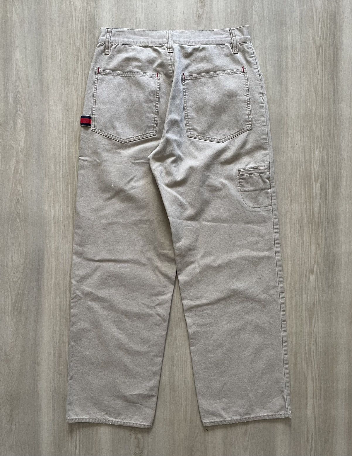 Tommy Hilfiger Vintage Tommy Hilfiger Carpenter Khaki Baggy Wide Leg Sz 30 Size US 30 / EU 46 - 2 Thumbnail