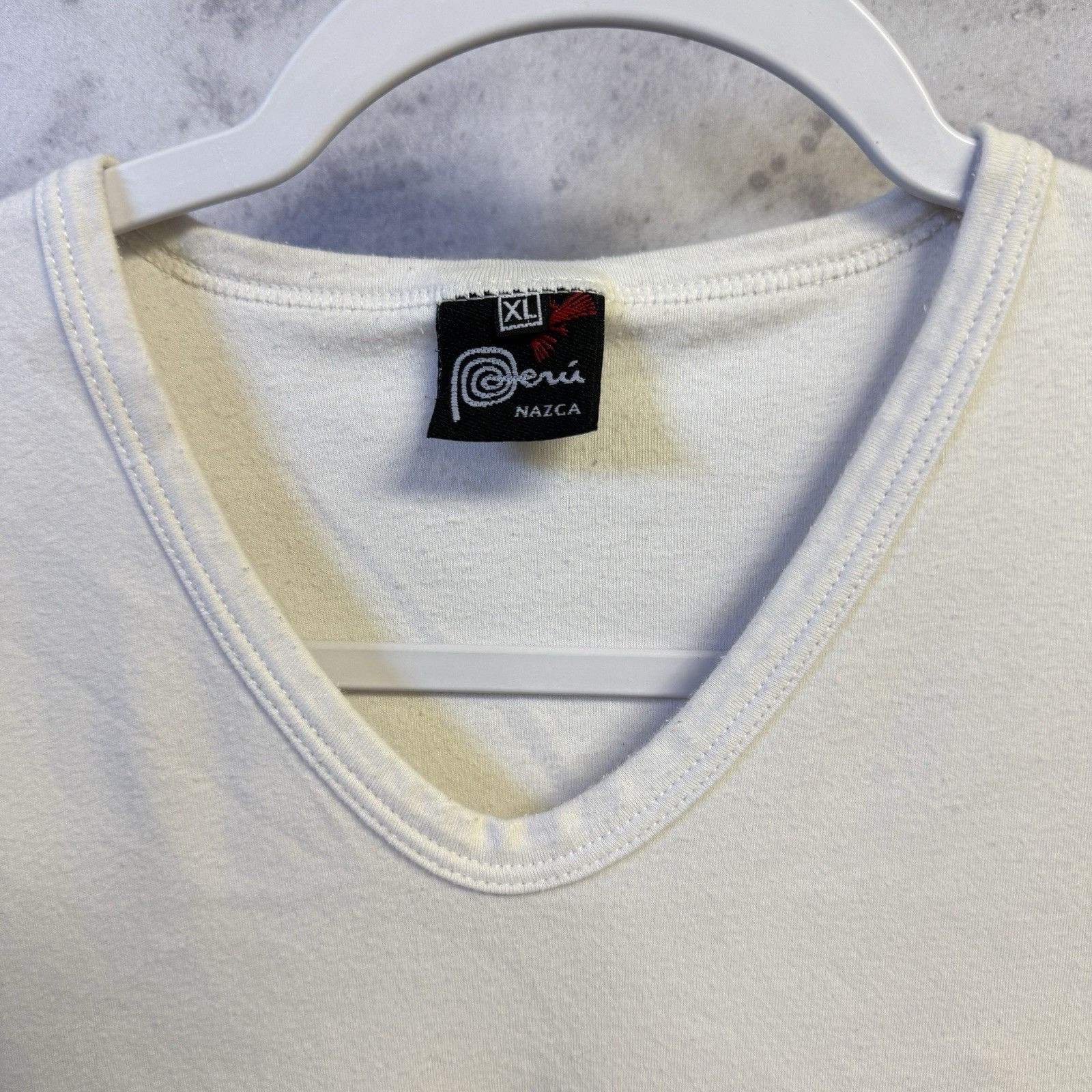 Vintage Vintage Peru Shirt Womens XL White Embroidered Alpaca Travel Size XL / US 12-14 / IT 48-50 - 12 Thumbnail
