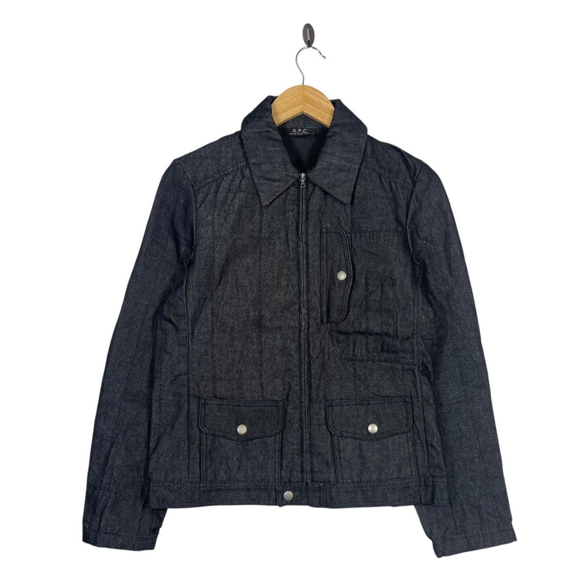 A.P.C. A.P.C. Denim Jacket Workwear Utility Zip Jacket France Size US M / EU 48-50 / 2 - 1 Thumbnail