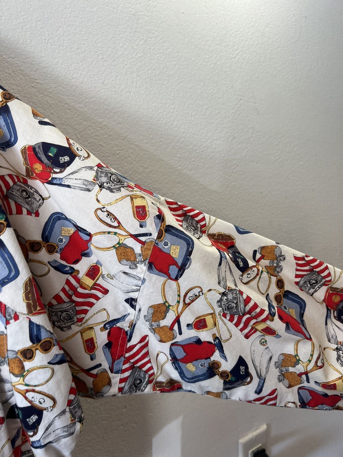 Vintage White vintage 90s American flag zip-up Size US XS / EU 42 / 0 - 6 Thumbnail