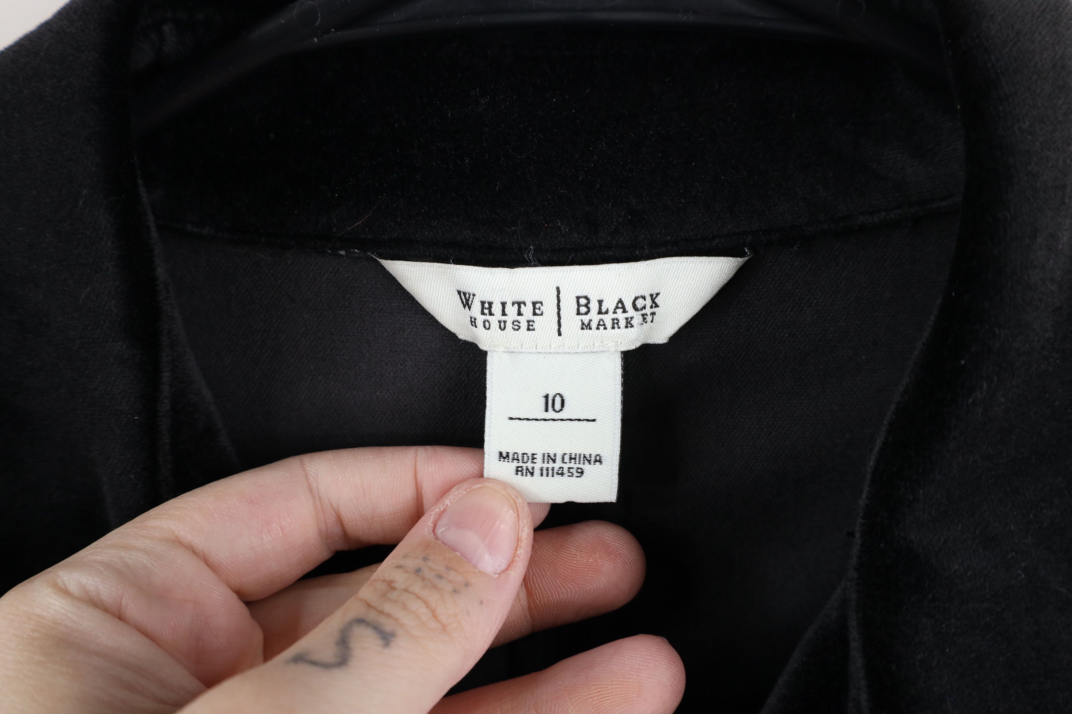 Vintage × White House Black Market White House Black Market Trim Velour Military Blazer Jacket Size L / US 10 / IT 46 - 6 Thumbnail
