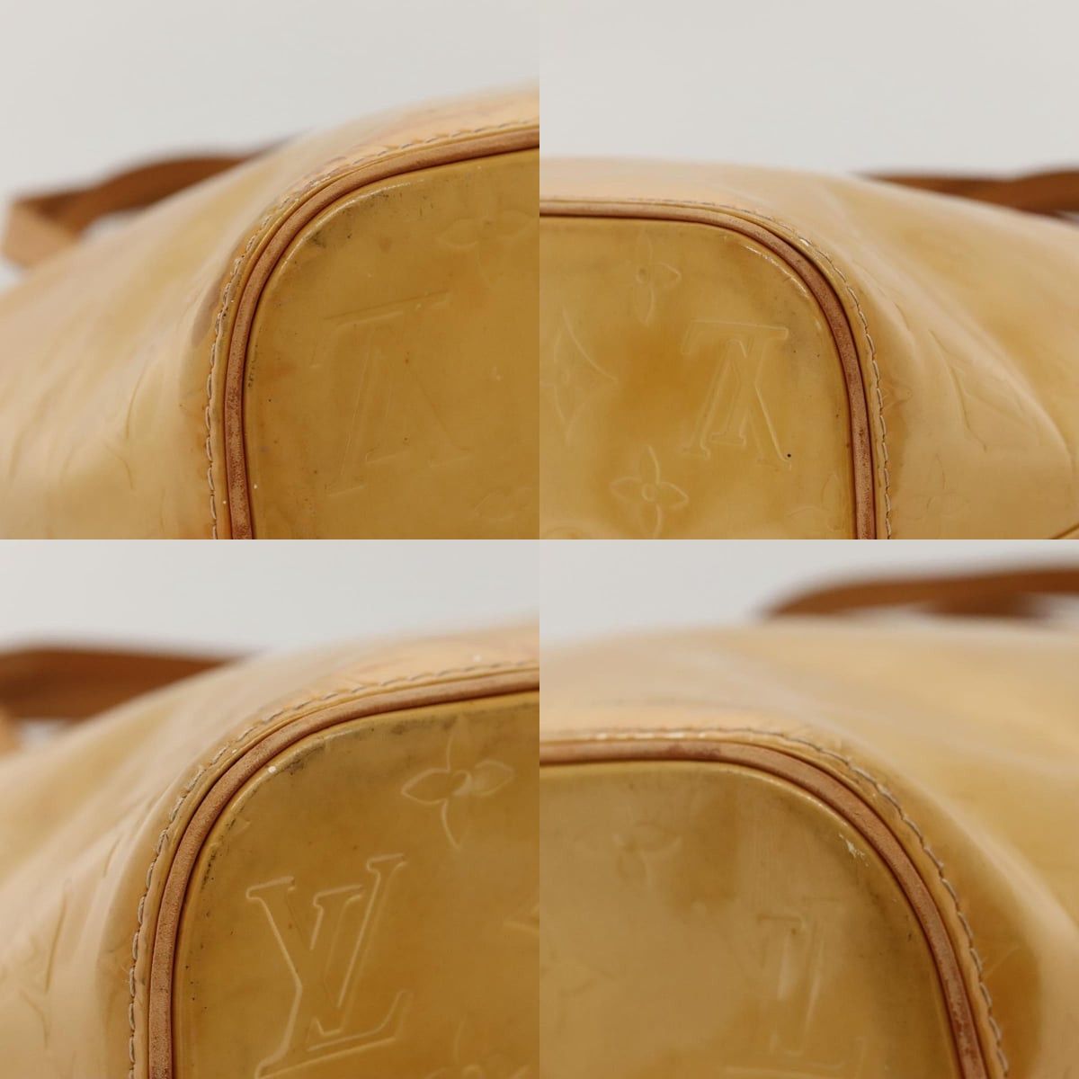 Louis Vuitton LOUIS VUITTON Monogram Vernis Houston Hand Bag Beige M91004 Size ONE SIZE - 10 Thumbnail
