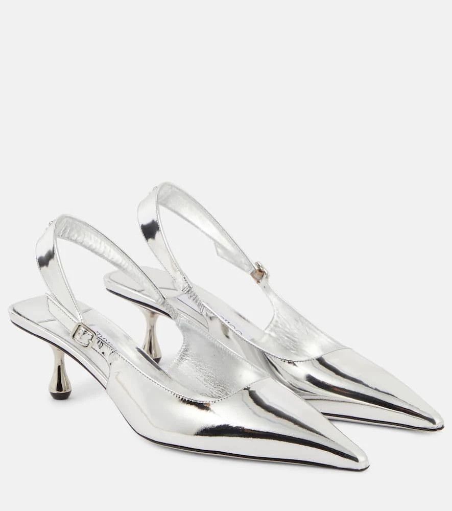 Jimmy Choo o1s22i1n1024 Slingback Décolleté Pumps in Silver Size US 10 / IT 40 - 7 Thumbnail