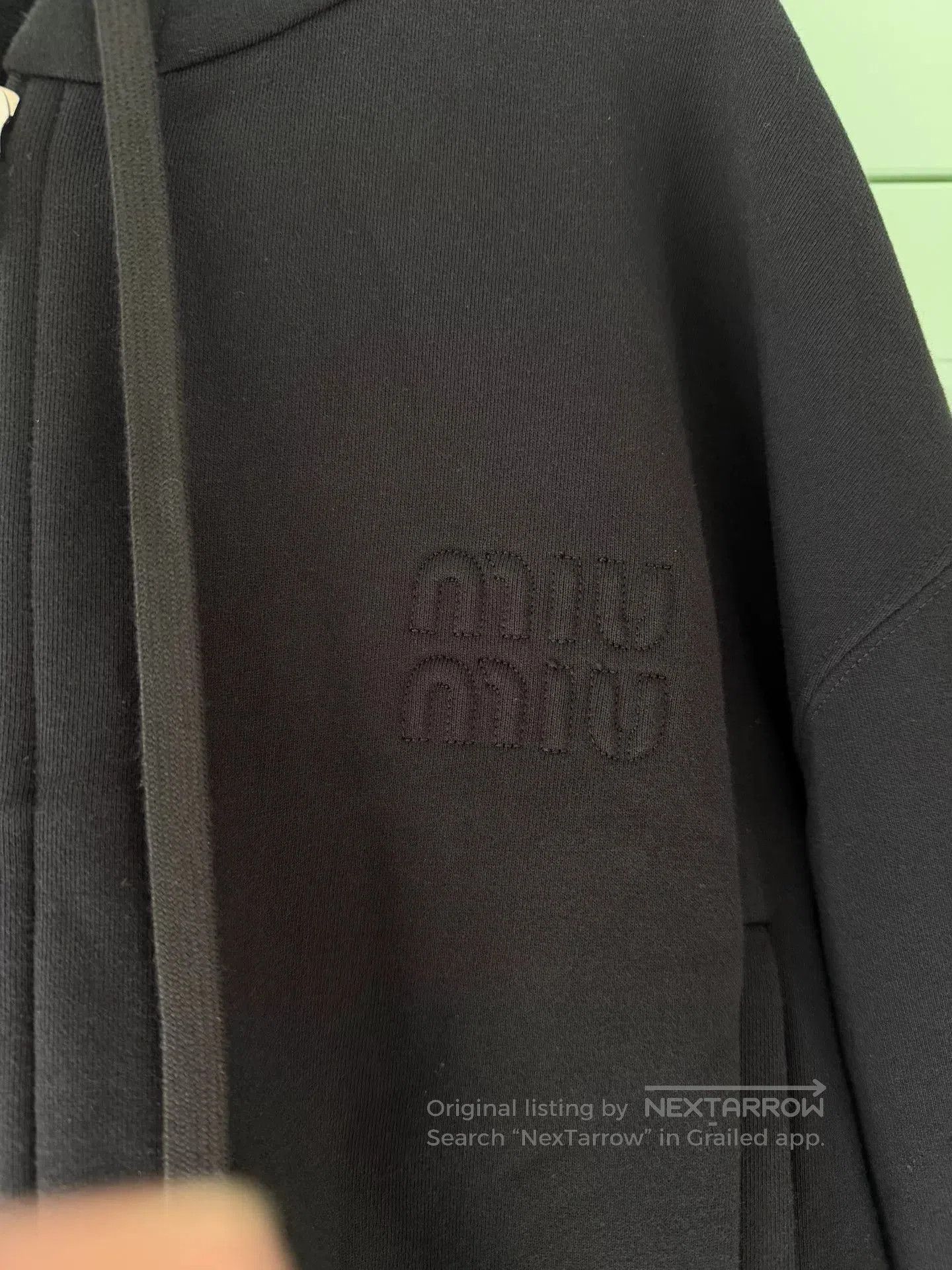Miu Miu Miu Miu Black Zipper Logo Jacket. Size S / US 4 / IT 40 - 6 Thumbnail