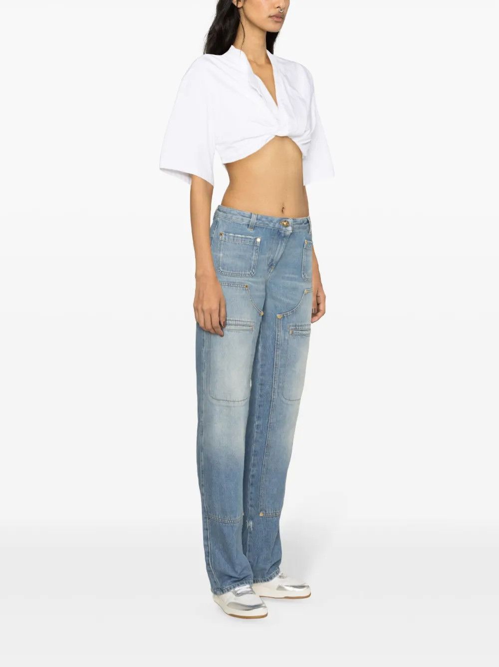 Palm Angels o1y1125 Denim Pant in Blue Size 25" / US 0 / IT 36 - 2 Thumbnail