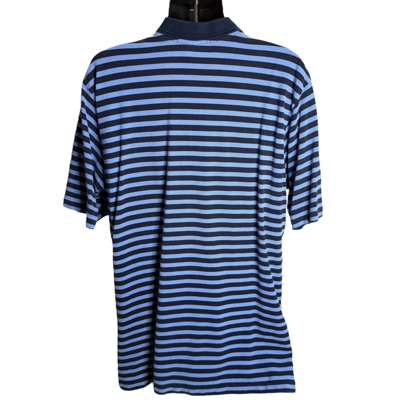 Polo Ralph Lauren Vintage Polo Golf Ralph Lauren XXL Striped Blue Shirt Crest Size US XXL / EU 58 / 5 - 2 Thumbnail