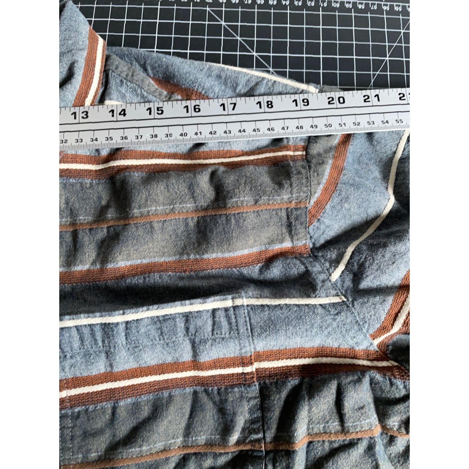 Carbon2Cobalt Carbon2Cobalt Lined Shirt Men's XL Gray Blue Striped 100% Cotton Shacket Size US XL / EU 56 / 4 - 7 Thumbnail