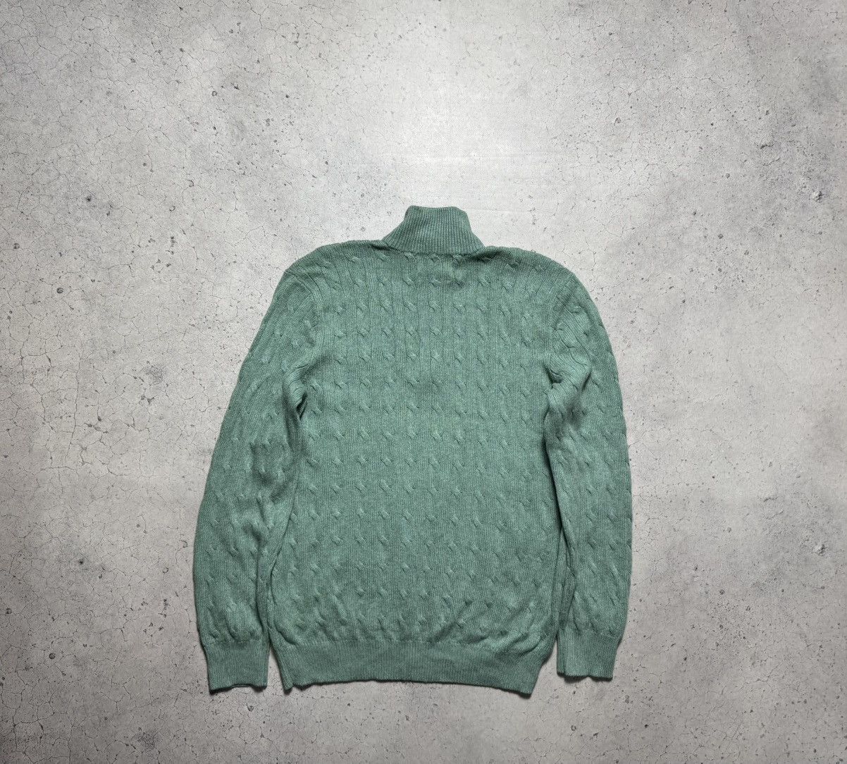 Polo Ralph Lauren Polo Ralph Lauren Cable Knit Sweater 1/4 Zip Vintage Size US XL / EU 56 / 4 - 7 Thumbnail