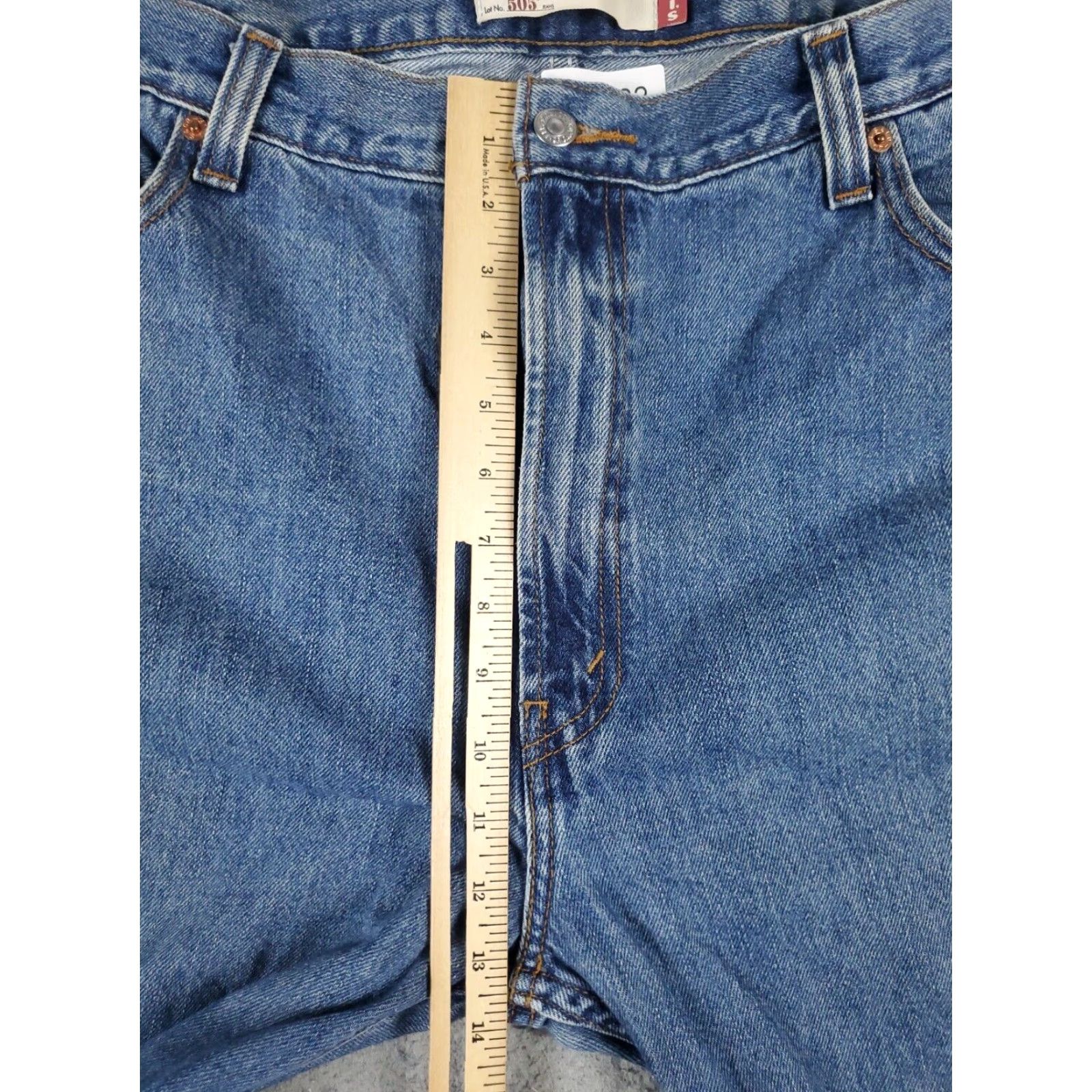 Levi's Levis Mens 505 Straight Leg Blue Denim Jeans Pants 42x30 Extra Large XL Size US 42 / EU 58 - 3 Thumbnail