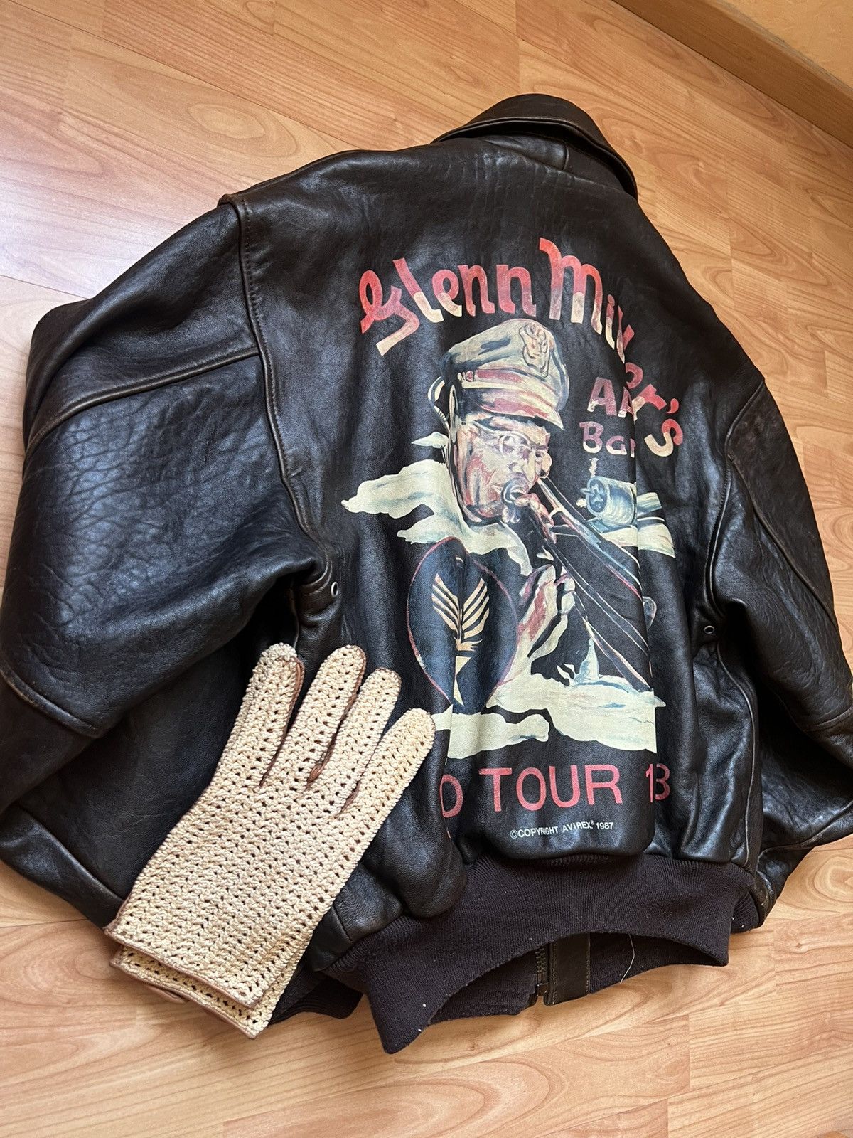 Avirex Avirex Flight Jacket Leather Glenn Miller’s Design Vintage Size US L / EU 52-54 / 3 - 3 Thumbnail