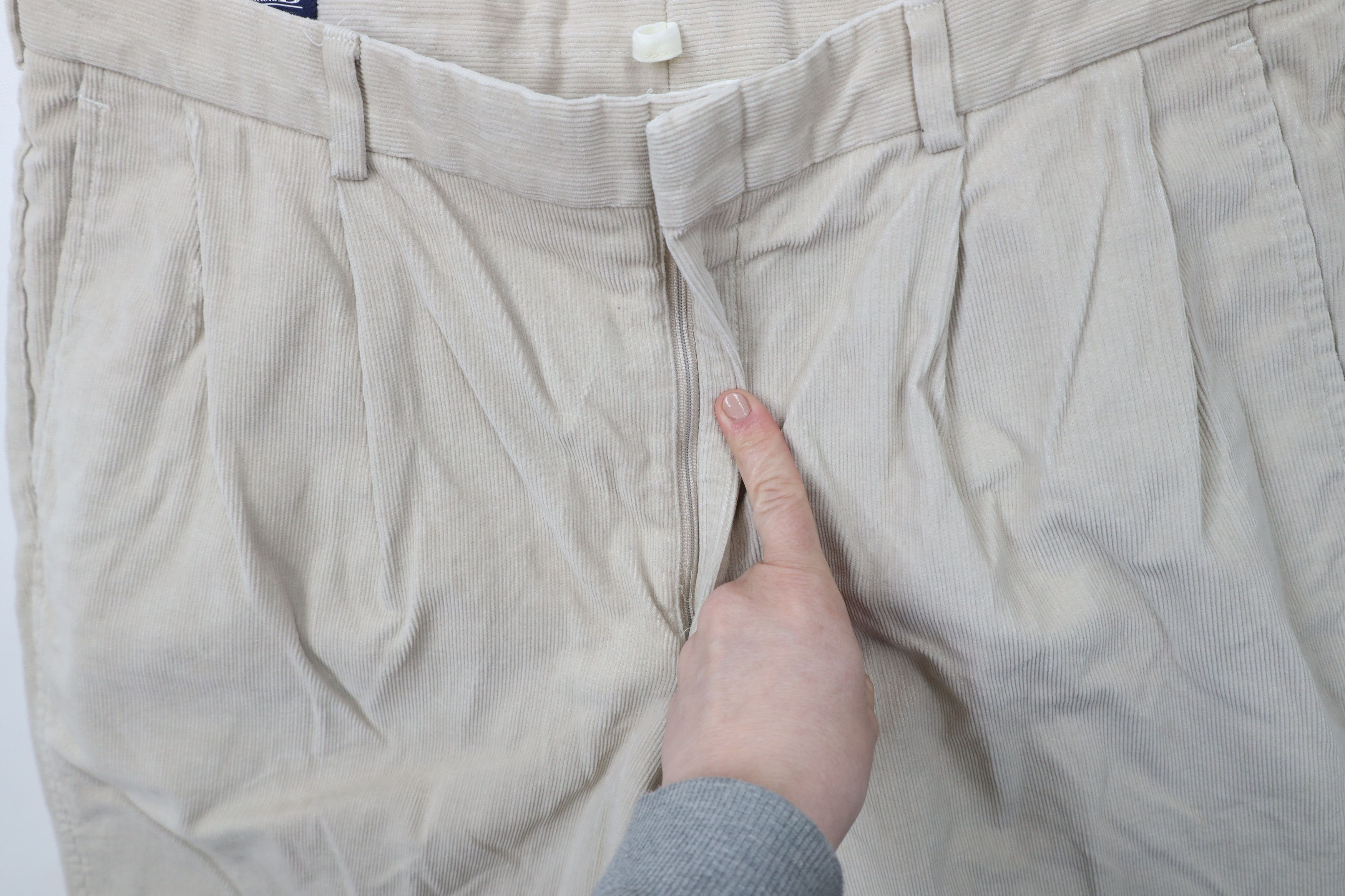 Lands' End × Vintage Vintage 90s Lands End Wide Leg Corduroy Chino Pants USA Size US 36 / EU 52 - 6 Thumbnail