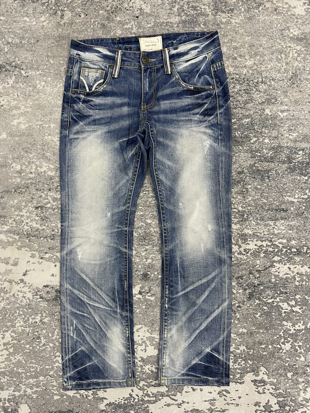Vintage Vintage Lolita Jeans - Y2K Fairycore Distressed Denim Size US 33 - 1 Thumbnail