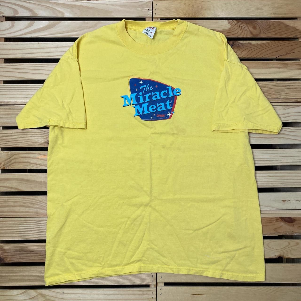 Anvil Vintage SPAM, The Miracle Meat Yellow Food Promo Tee Size XL Size US XL / EU 56 / 4 - 1 Thumbnail
