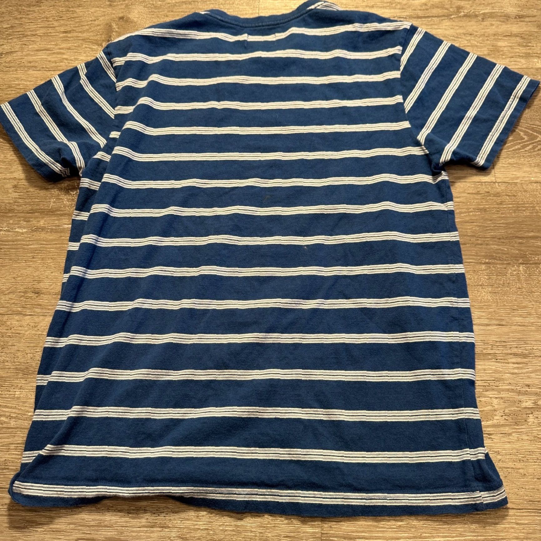 Hurley Hurley Shirt Adult Medium Blue Stripe Short Sleeve Tee Cotton Logo Sports Outdoor 90s Mens Size US M / EU 48-50 / 2 - 4 Thumbnail