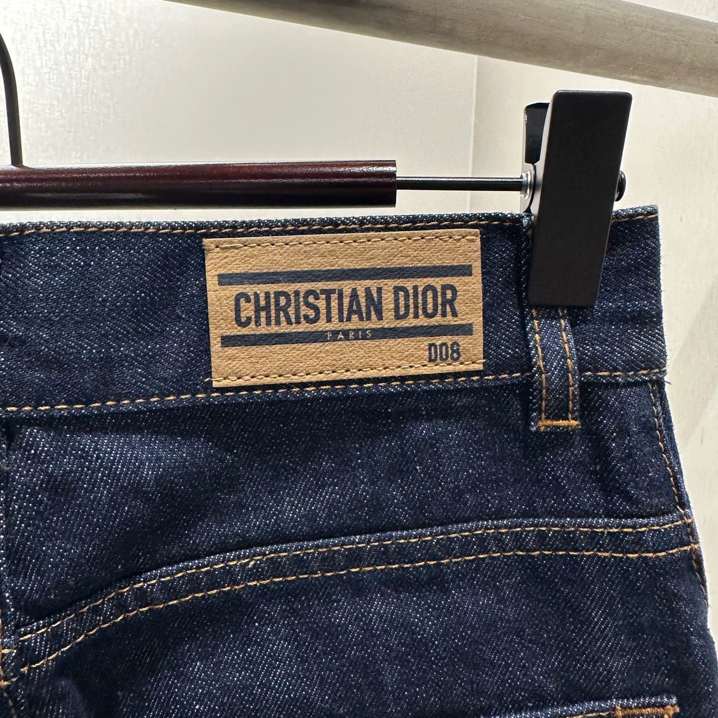 Christian Dior Monsieur CD may341 Logo Leather Patch Cotton Jeans 32 Size 24" / US 00 / IT 34 - 6 Thumbnail