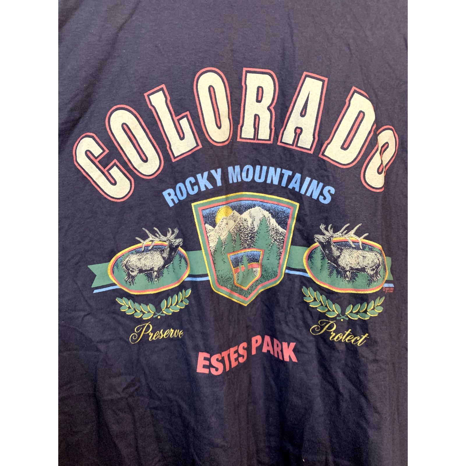 Jerzees Vintage Rocky Mountains Shirt Estes Park Tee VTG 1993 Large Size US L / EU 52-54 / 3 - 2 Thumbnail