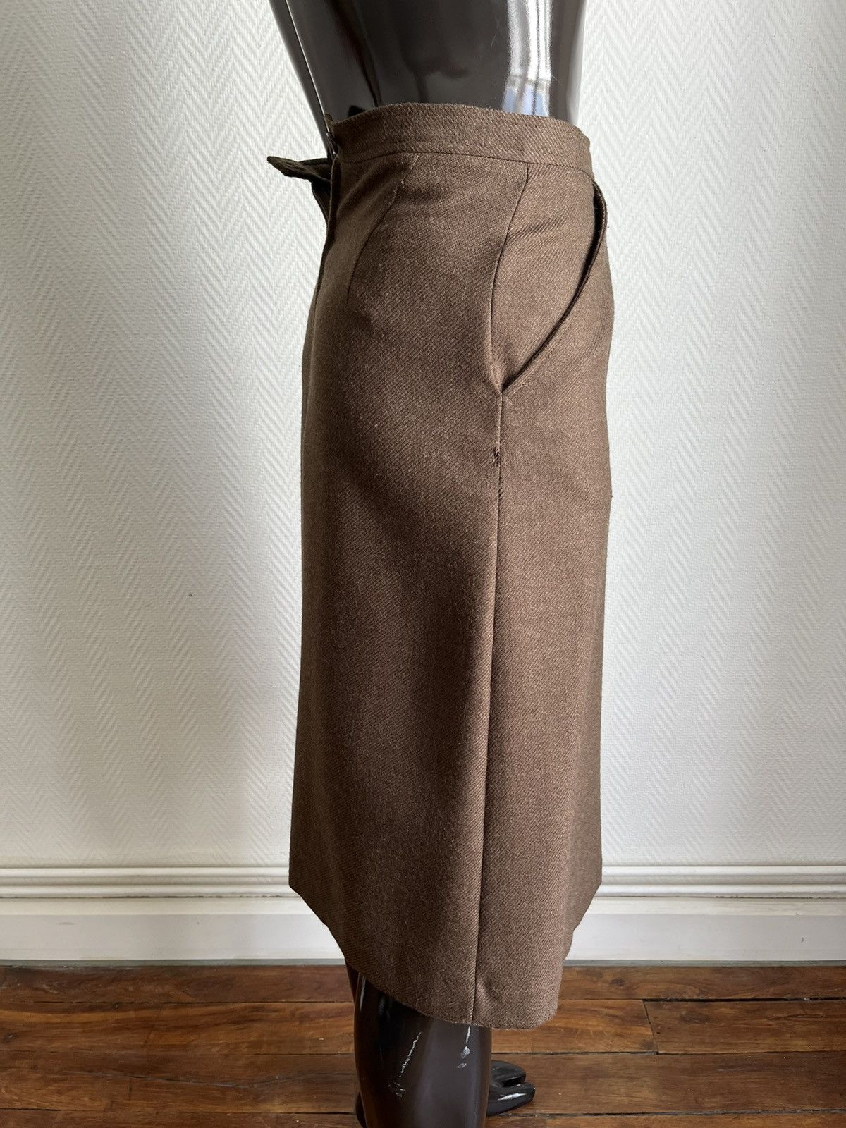 Maison Margiela AW2000 Pleated Wool Skirt Size 27" / US 4 / IT 40 - 7 Thumbnail