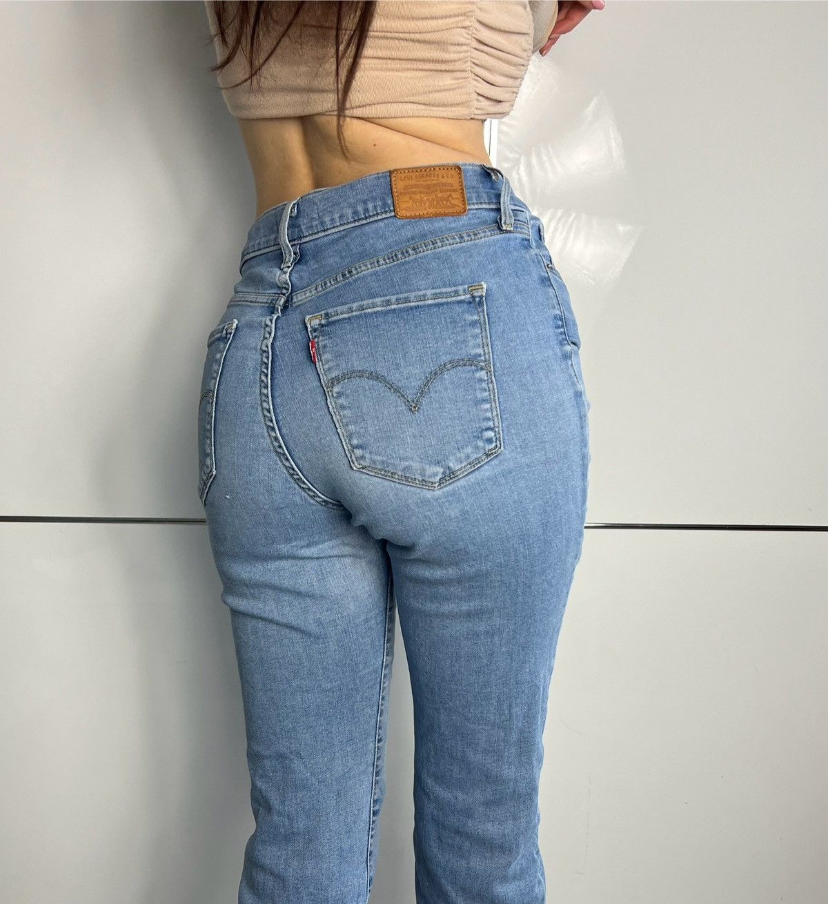 Levi's Spodnie Levi’s 314 Shaping Straight Baby Blue Premium Jeans Size 28" / US 6 / IT 42 - 1 Thumbnail