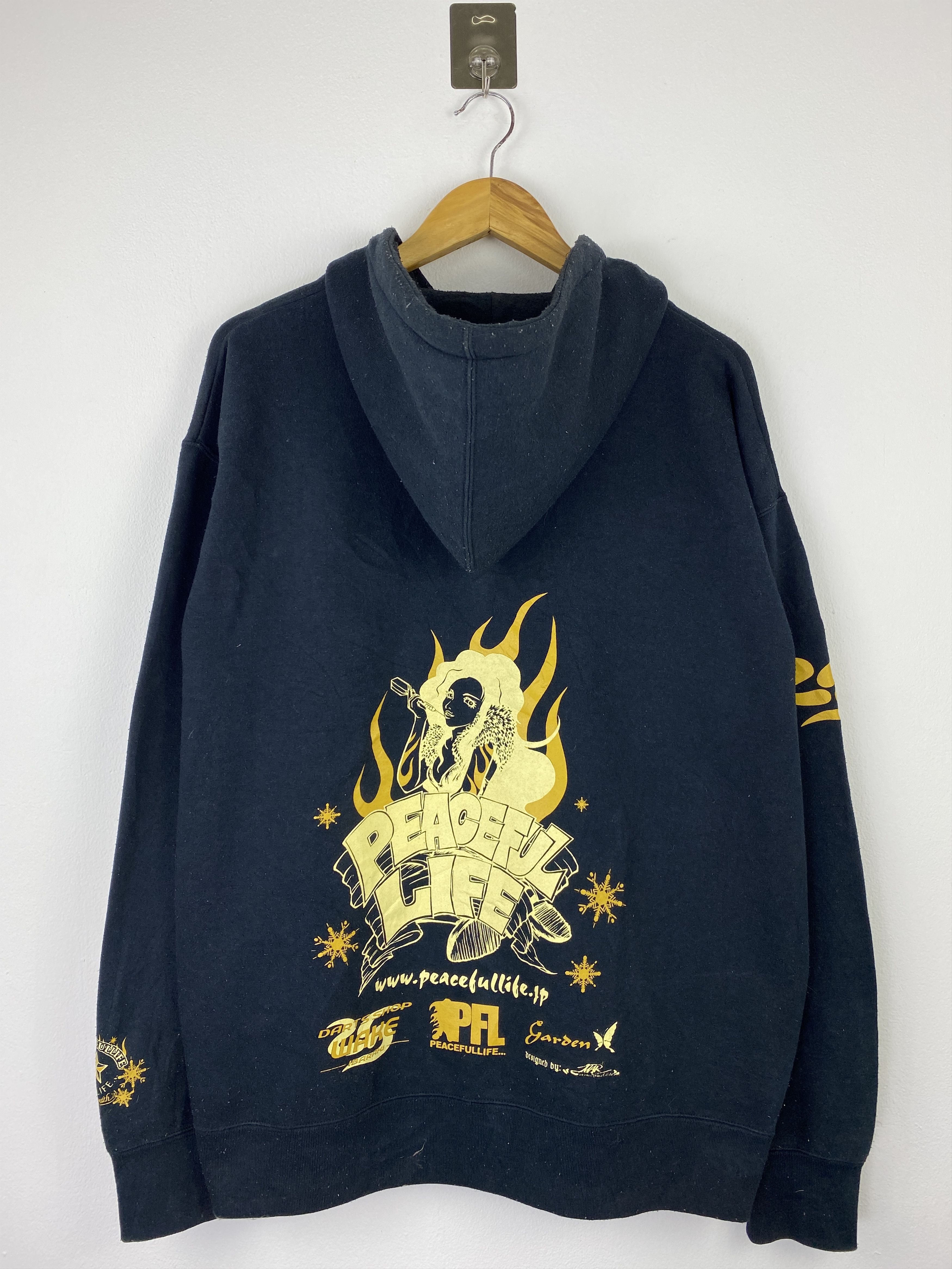 Japanese Brand Vintage United Athle Peaceful Life Japan Zipper BP0054 Size US XL / EU 56 / 4 - 3 Thumbnail