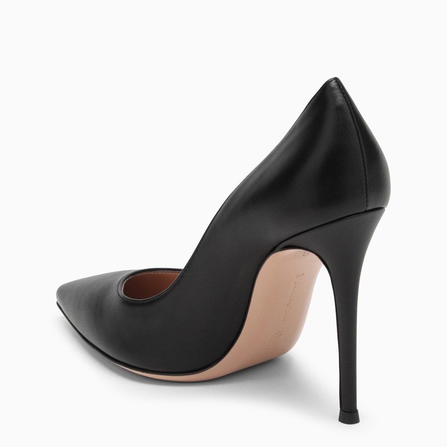 Gianvito Rossi o1d2blof0824 Leather Pumps in Black Size US 11 / IT 41 - 4 Thumbnail