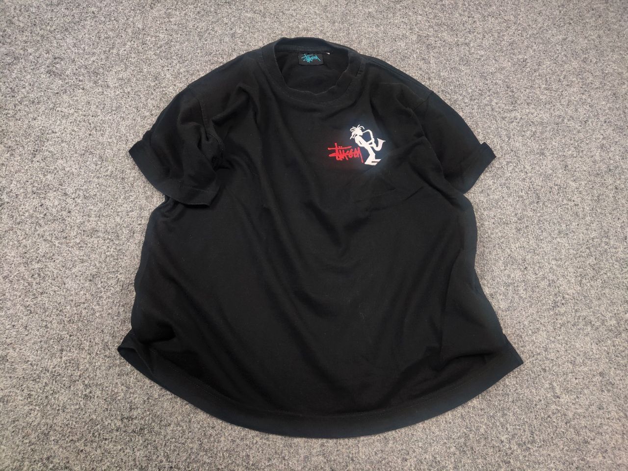 Stussy Rare Vintage 90's Stussy T-shirt Logo Jazz Shadow Man Tee Size US S / EU 44-46 / 1 - 4 Thumbnail