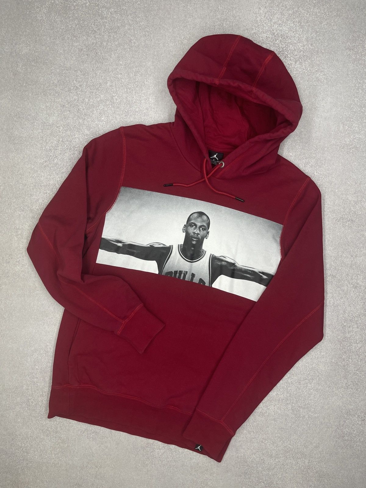 Jordan Brand Mens Air Jordan Hoodie Red Big Logo Print Legend Nike Size US M / EU 48-50 / 2 - 1 Thumbnail