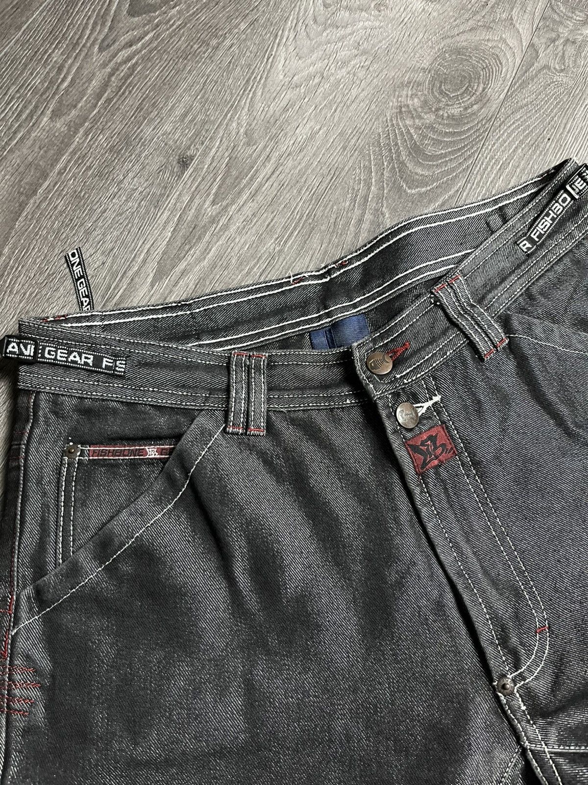 Vintage Vintage Fishbone Gear Y2K Baggy Wide Leg Jeans Cyber Rave Size US 34 / EU 50 - 8 Thumbnail