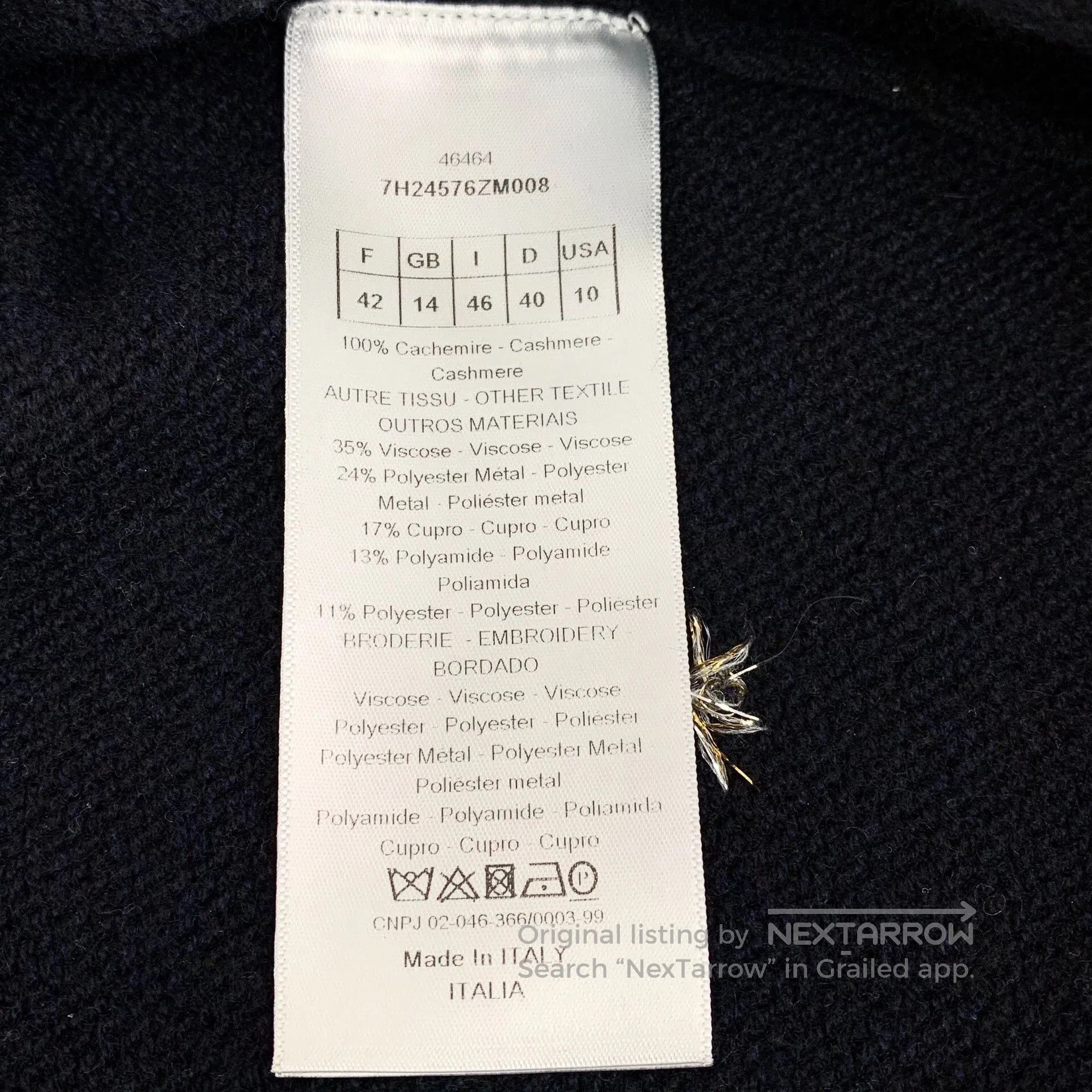Dior christian dior navy blue cashmere sweater. Size US L / EU 52-54 / 3 - 6 Thumbnail