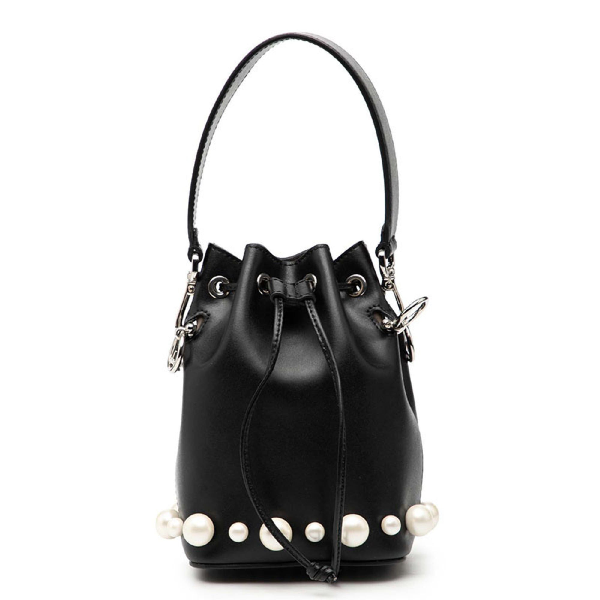 Fendi Fendi fazzuolo handbag mini pecan leather black open women