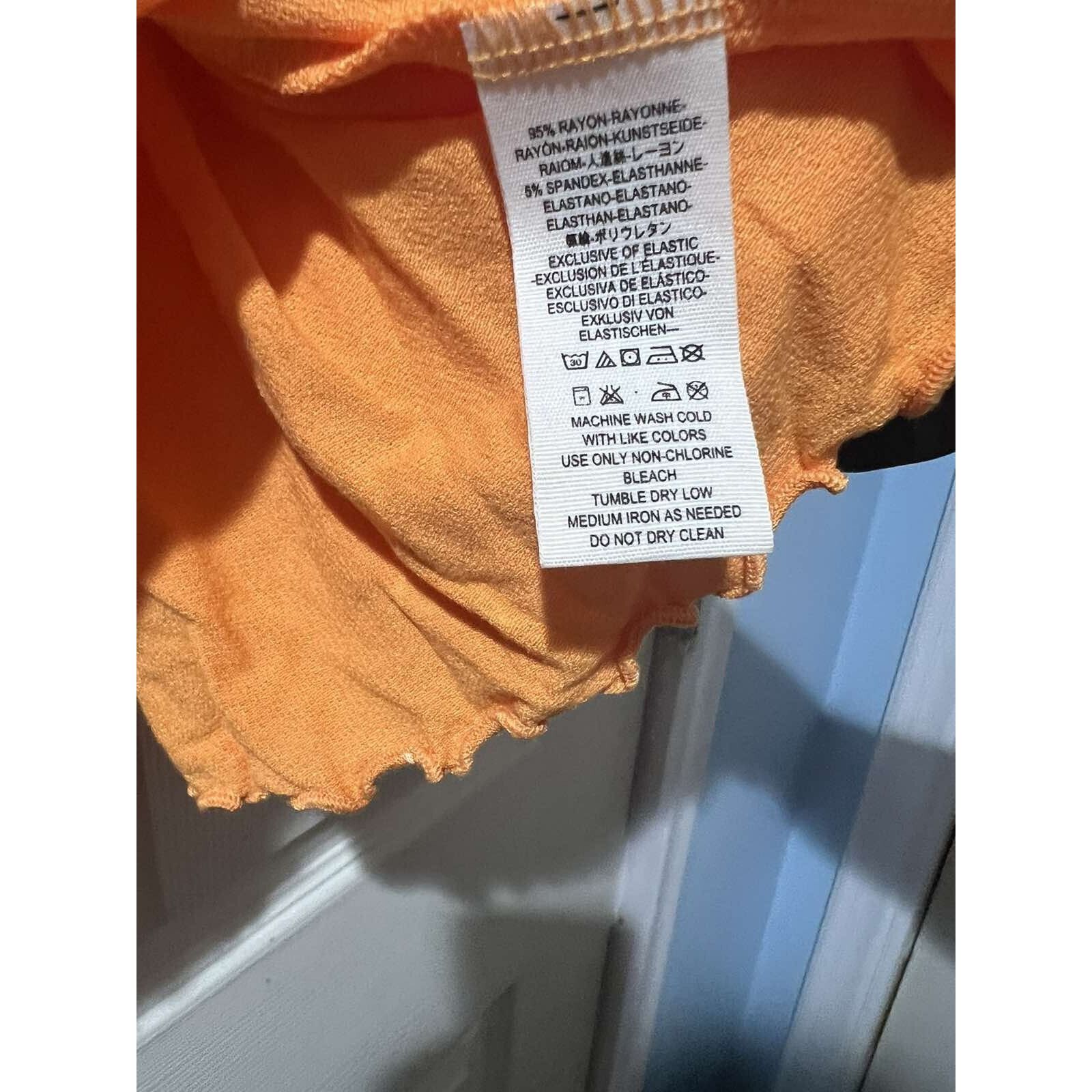 Free People Free People Women Lana Orange Tunic Off Dress Size L A000507 Size L / US 10 / IT 46 - 5 Thumbnail