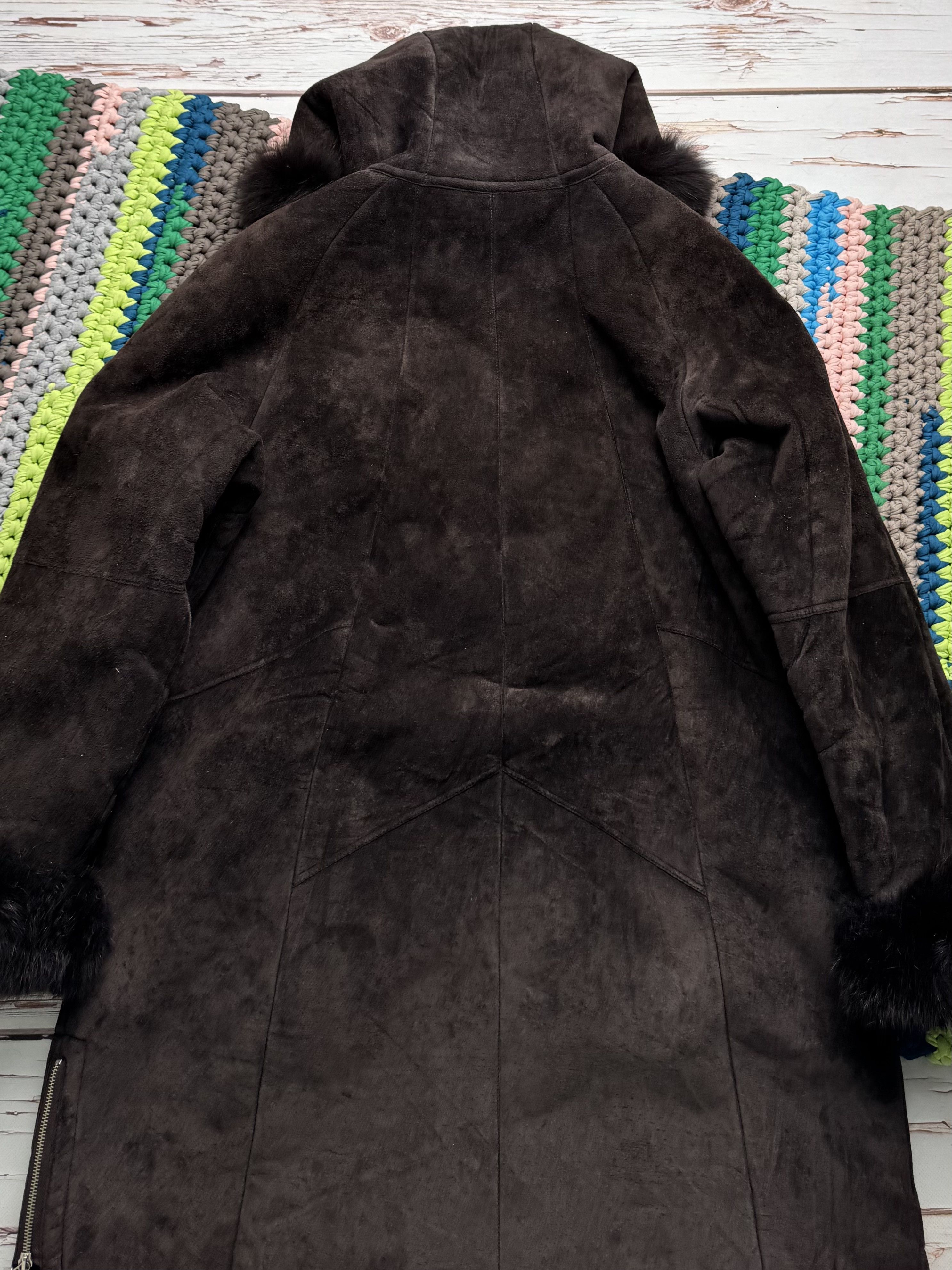 Vintage Vintage Shearling Sheepskin Coat Suede Hooded Winter Y2K Size XL / US 12-14 / IT 48-50 - 16 Thumbnail