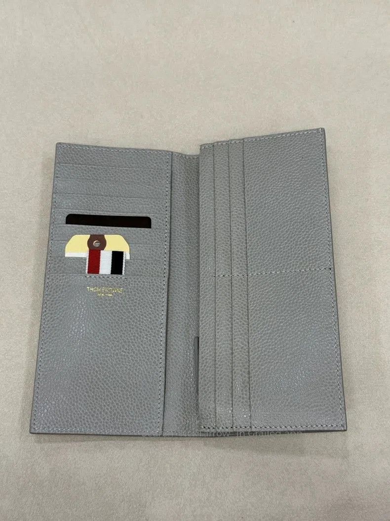 Thom Browne Thom Browne Gray Long Lychee Pattern Wallet. Size ONE SIZE - 2 Thumbnail