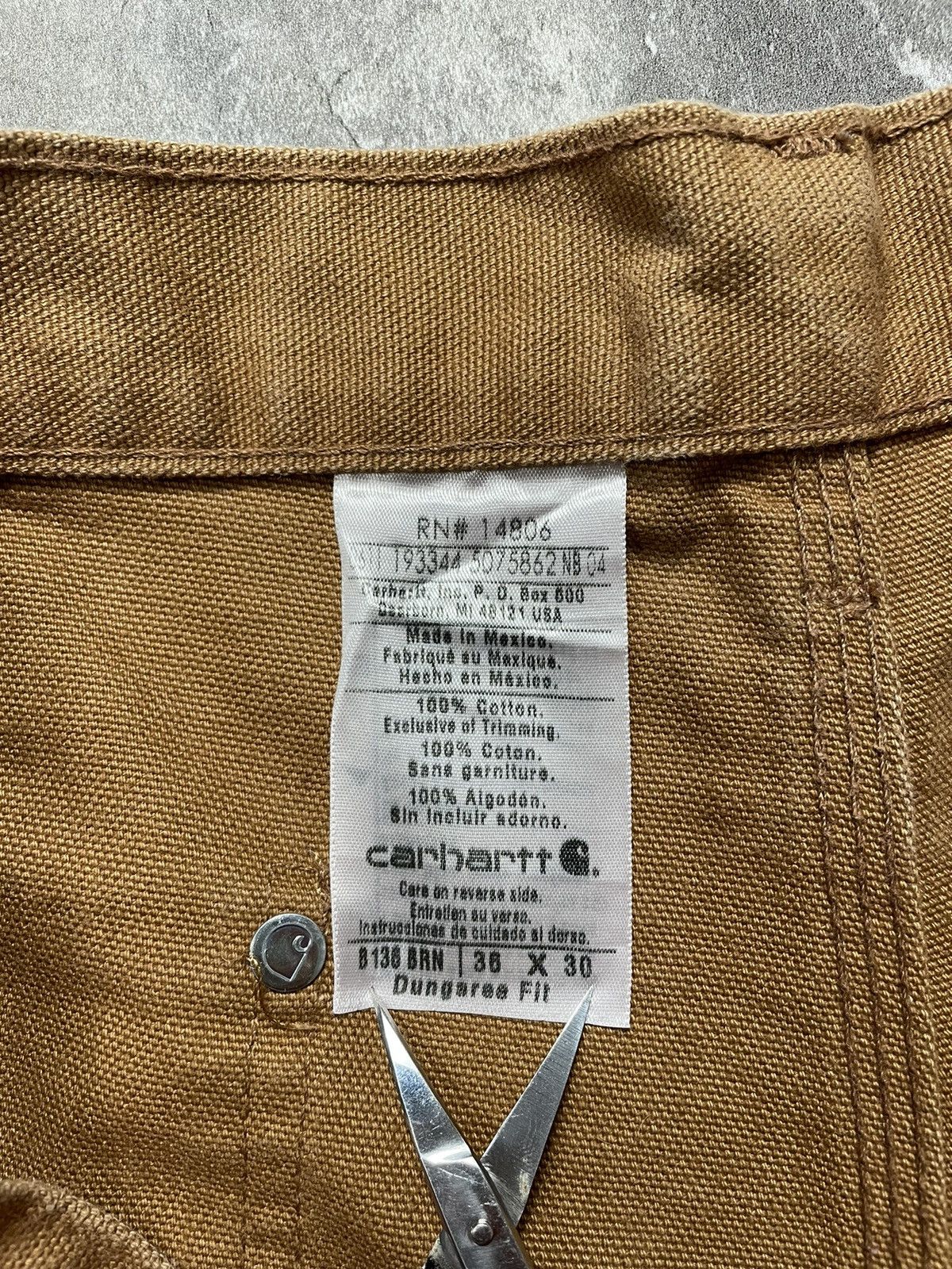 Carhartt Vintage Carhartt Double Knee Faded Tan Carpenter Pants Y2K Size US 36 / EU 52 - 11 Thumbnail