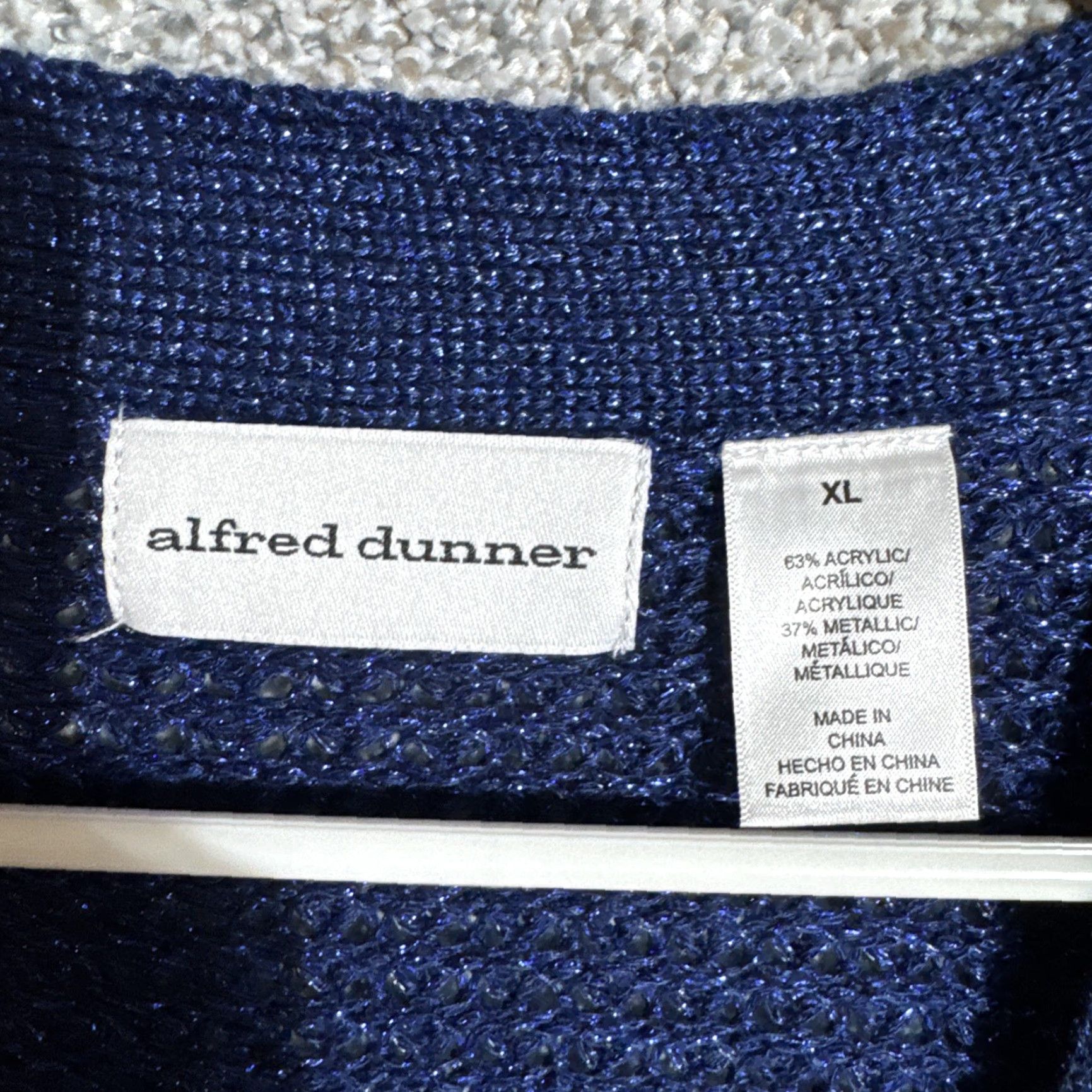 Vintage Alfred Dunner Cardigan Sweater Womens XL Blue Sparkly Chic Evening  Wear | Grailed