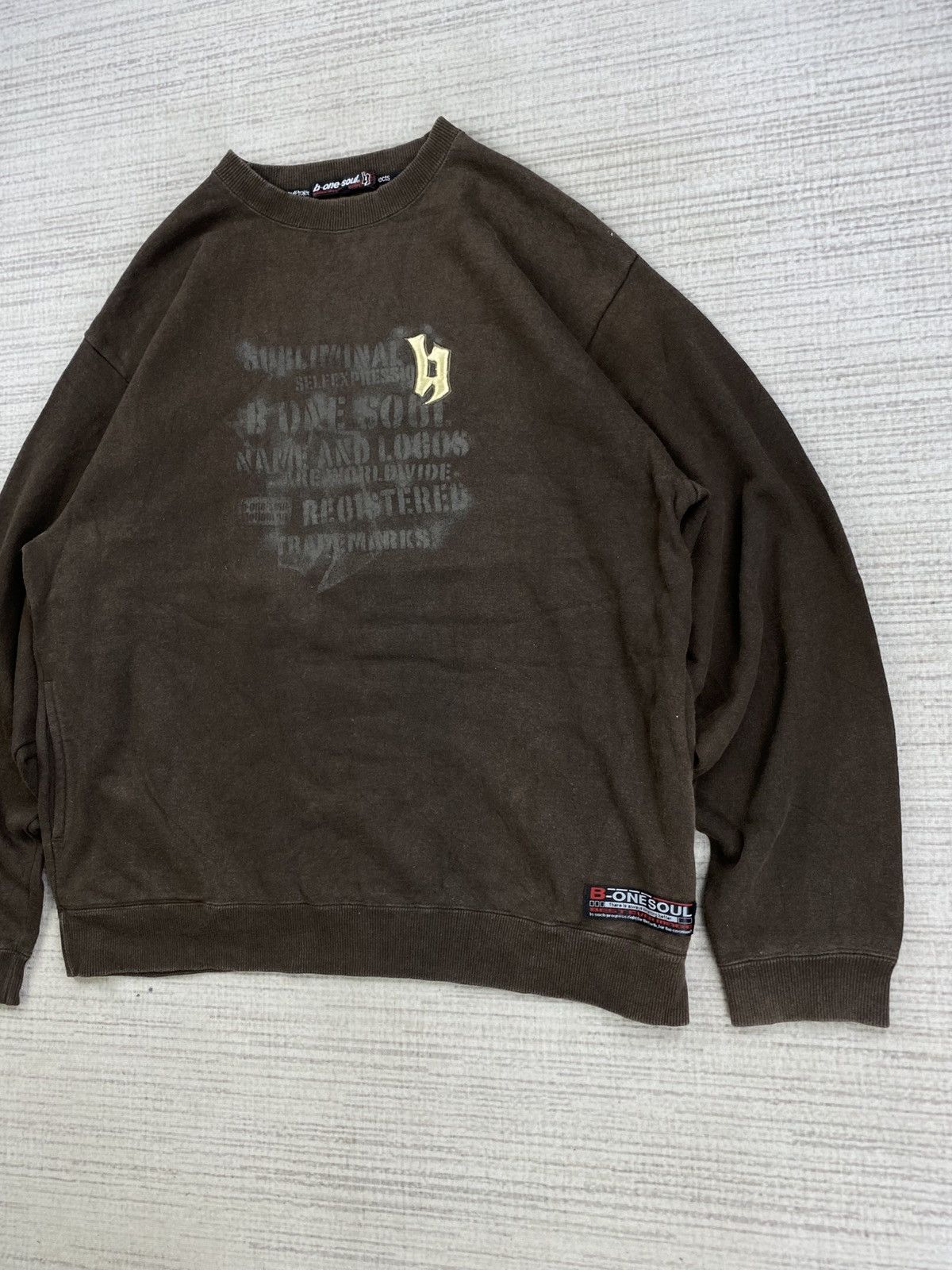 Hysteric Glamour × Vintage Vintage B One Soul Dark Brown Sweatshirt Size US XL / EU 56 / 4 - 4 Thumbnail