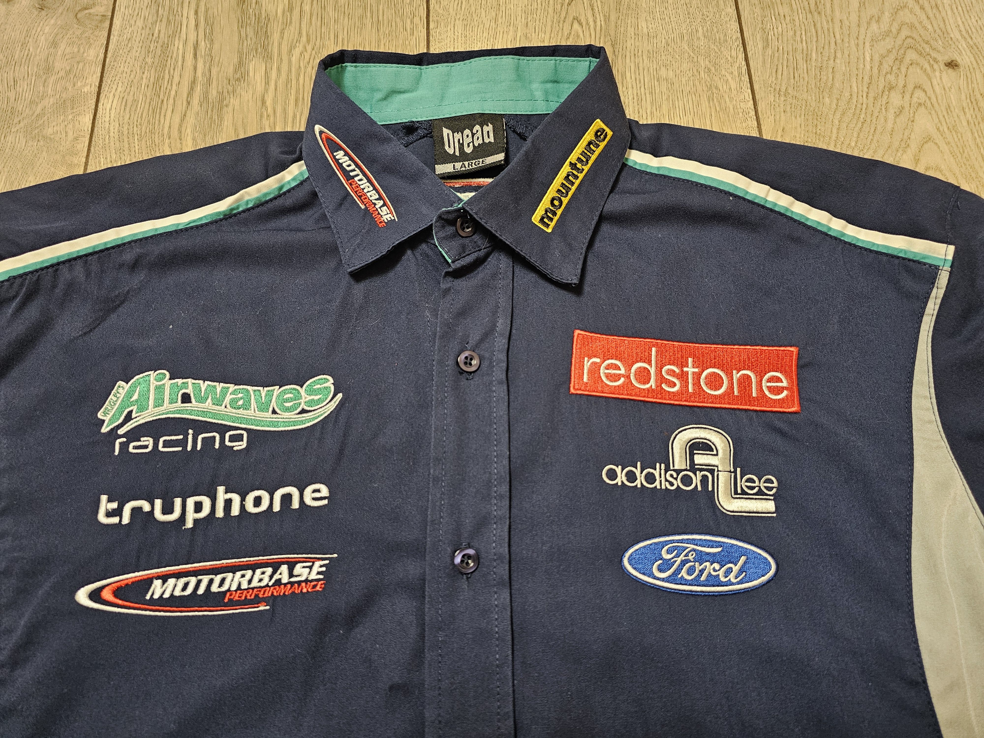 Formula 1 × Vintage FORD RACING VINTAGE SHIRT 90s AIRWAVES SHIRT BUTTON AIRWAVES Size US L / EU 52-54 / 3 - 3 Thumbnail