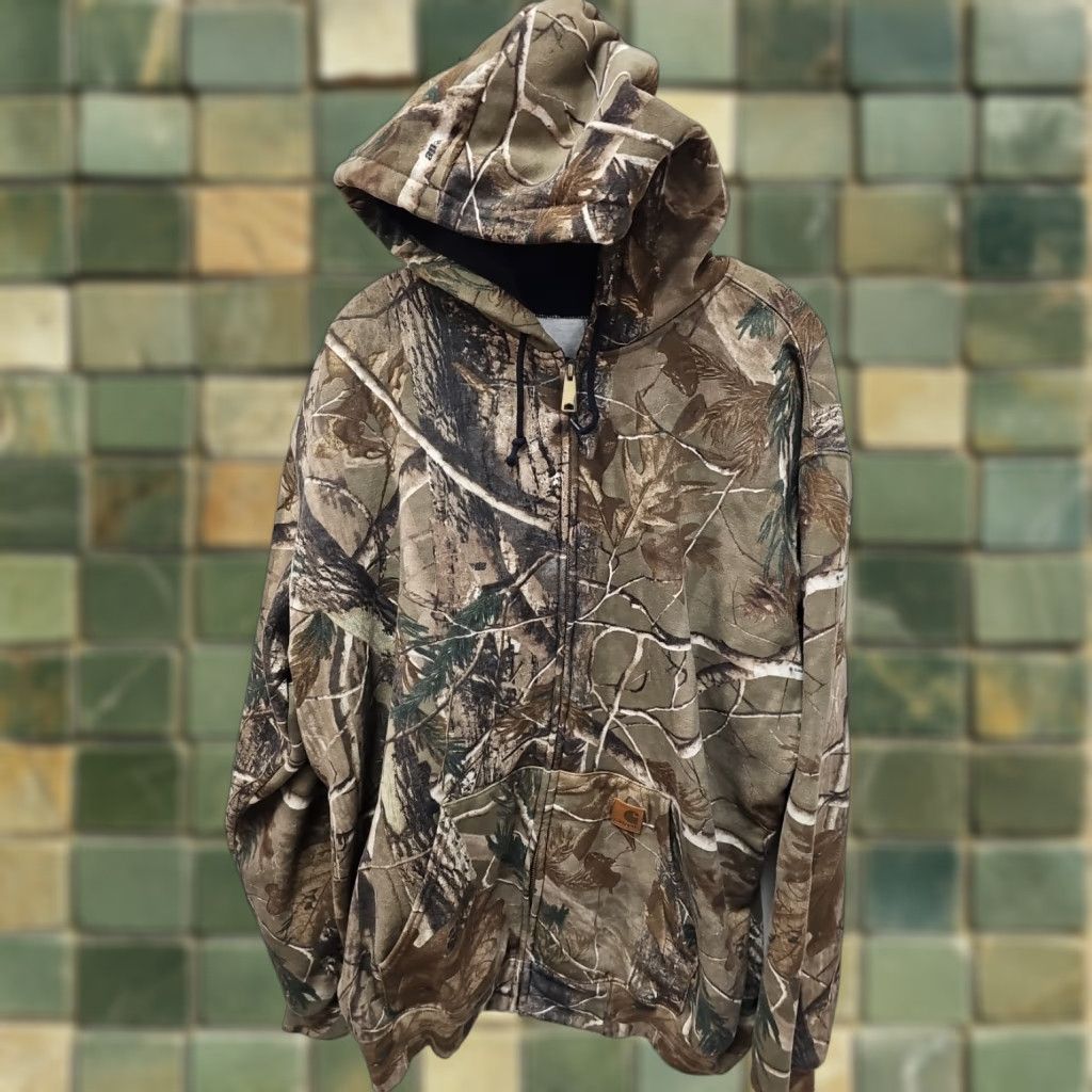 Carhartt VINTAGE Carhartt Hoodie Men’s XL RealTree Camo Full Zip Camoflouge K289 CAP Sweatshirt Size US XL / EU 56 / 4 - 1 Thumbnail