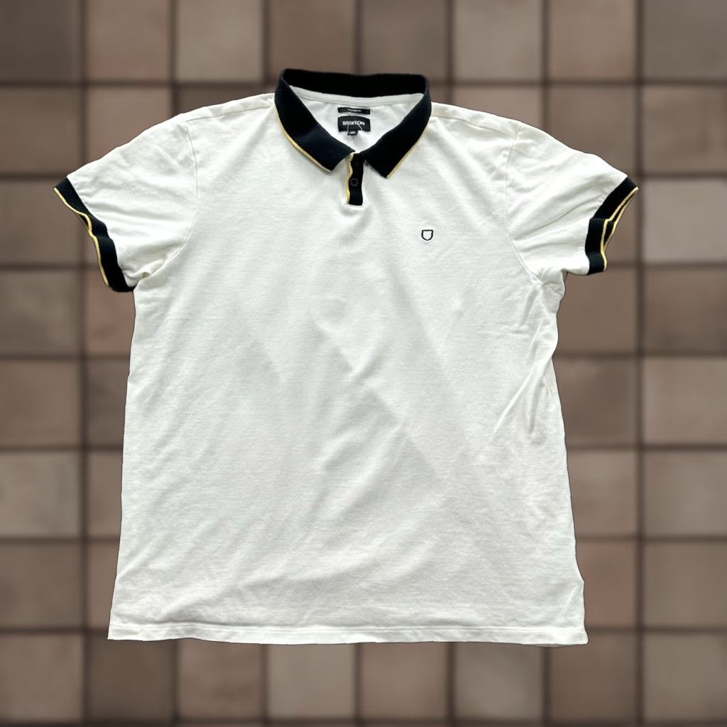 Brixton Brixton Mod Flex Polo Shirt Men XL White Black Cotton Golf Preppy Casual/Travel Short Sleeve Polo Shirt Men XL Multicolor/White Black Cotton Golfing Size US XL / EU 56 / 4 - 1 Thumbnail