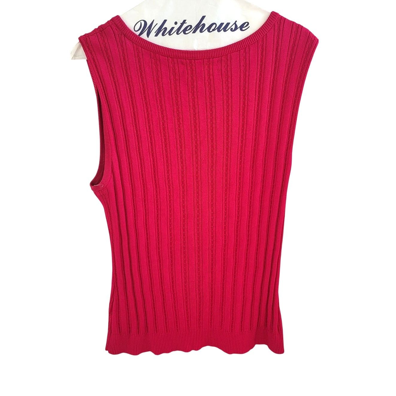 Other Jones New York Collection Magenta Knit Sleeveless Blouse - L Size L / US 10 / IT 46 - 2 Thumbnail