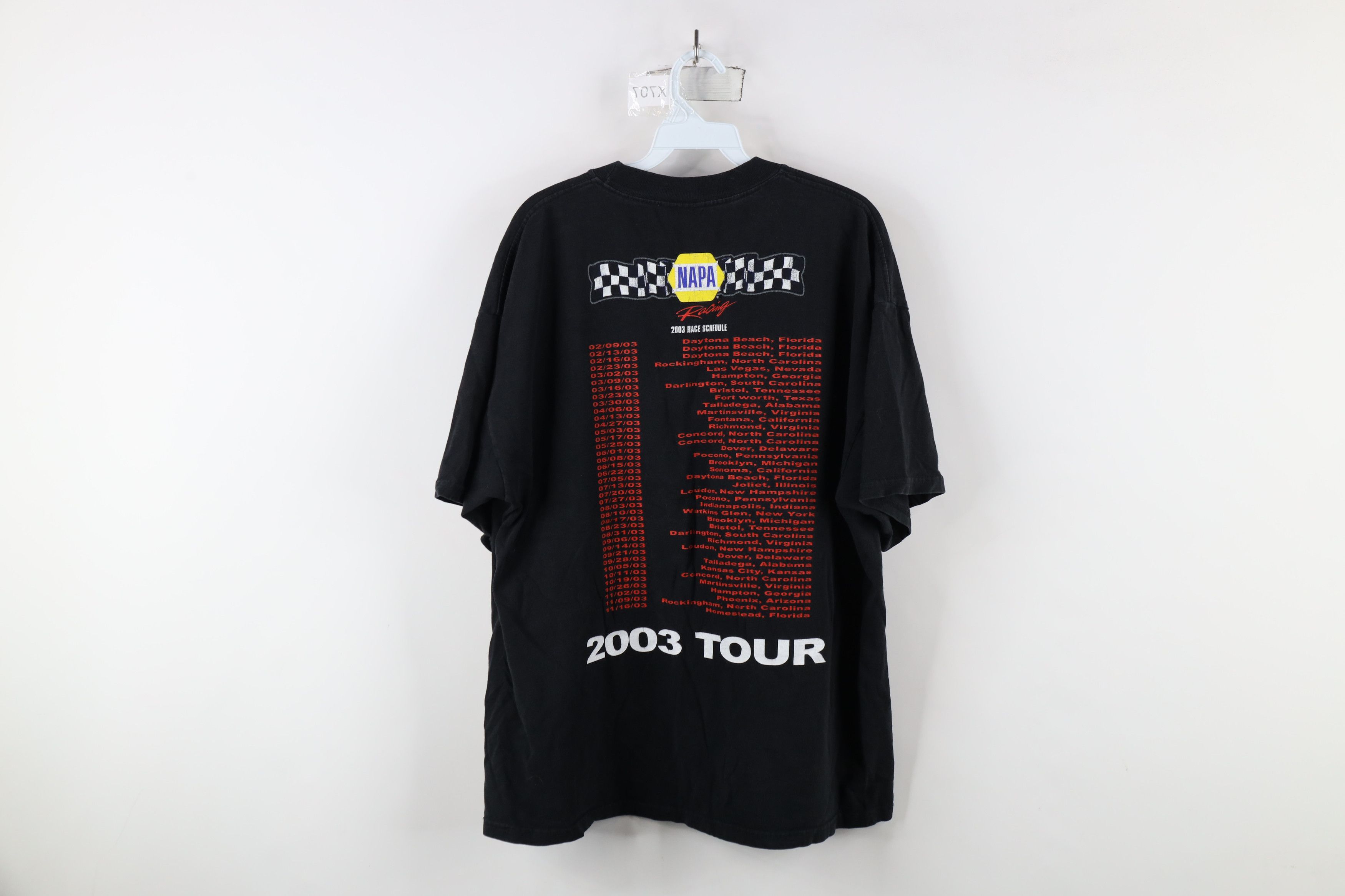 Vintage Vintage Y2K 2003 NASCAR Out NAPA Racing Tour T-Shirt Black Size US XL / EU 56 / 4 - 10 Thumbnail