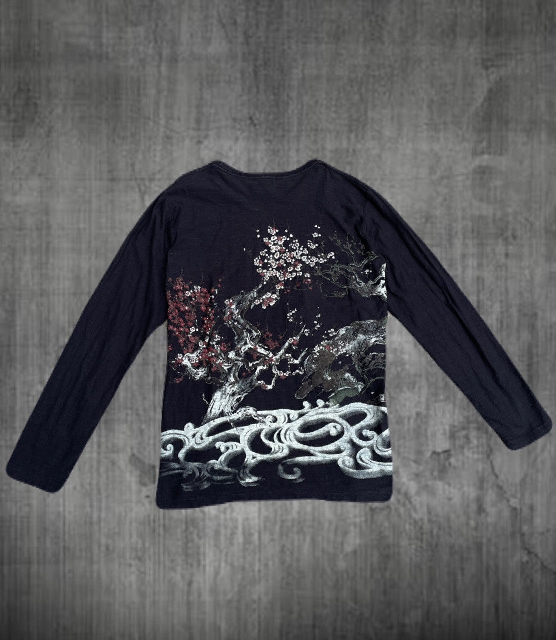 If Six Was Nine 2000s Japanese Yakuza Sukajan Long Sleeve Tee Archive Y2K Size US L / EU 52-54 / 3 - 1 Thumbnail