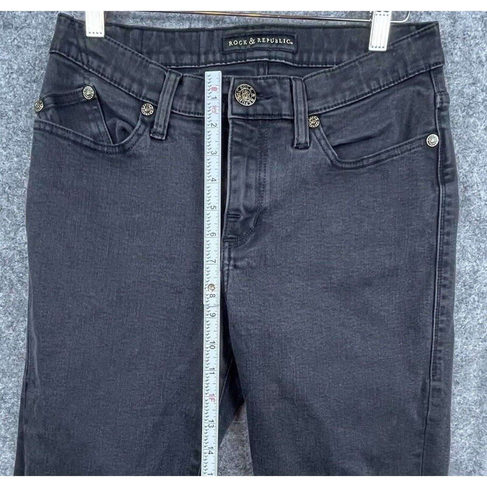 Rock & Republic Rock & Republic Jeans Womens 10 Black Kendra Curvy Bootcut Size 32" / US 10 / IT 46 - 5 Thumbnail