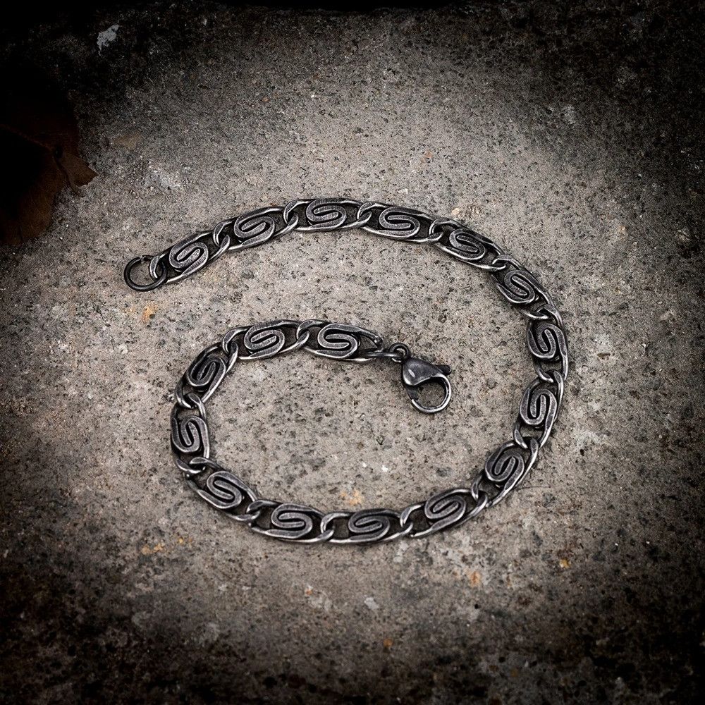 Other Vintage Oxidized Black Chain Bracelet Bangles Gift For Him Size ONE SIZE - 4 Thumbnail