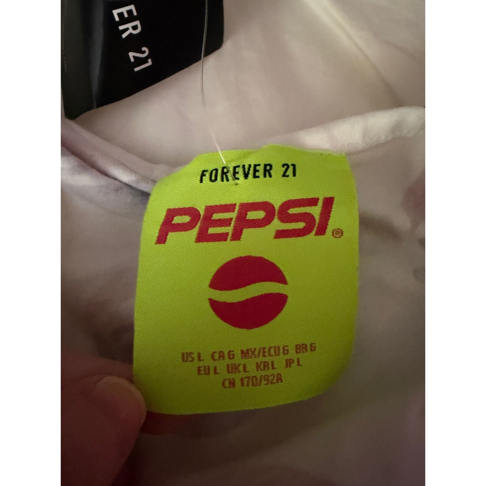 Forever 21 Forever 21 One Shoulder Crop Pepsi Tank Top Size L NWT Size L / US 10 / IT 46 - 3 Thumbnail