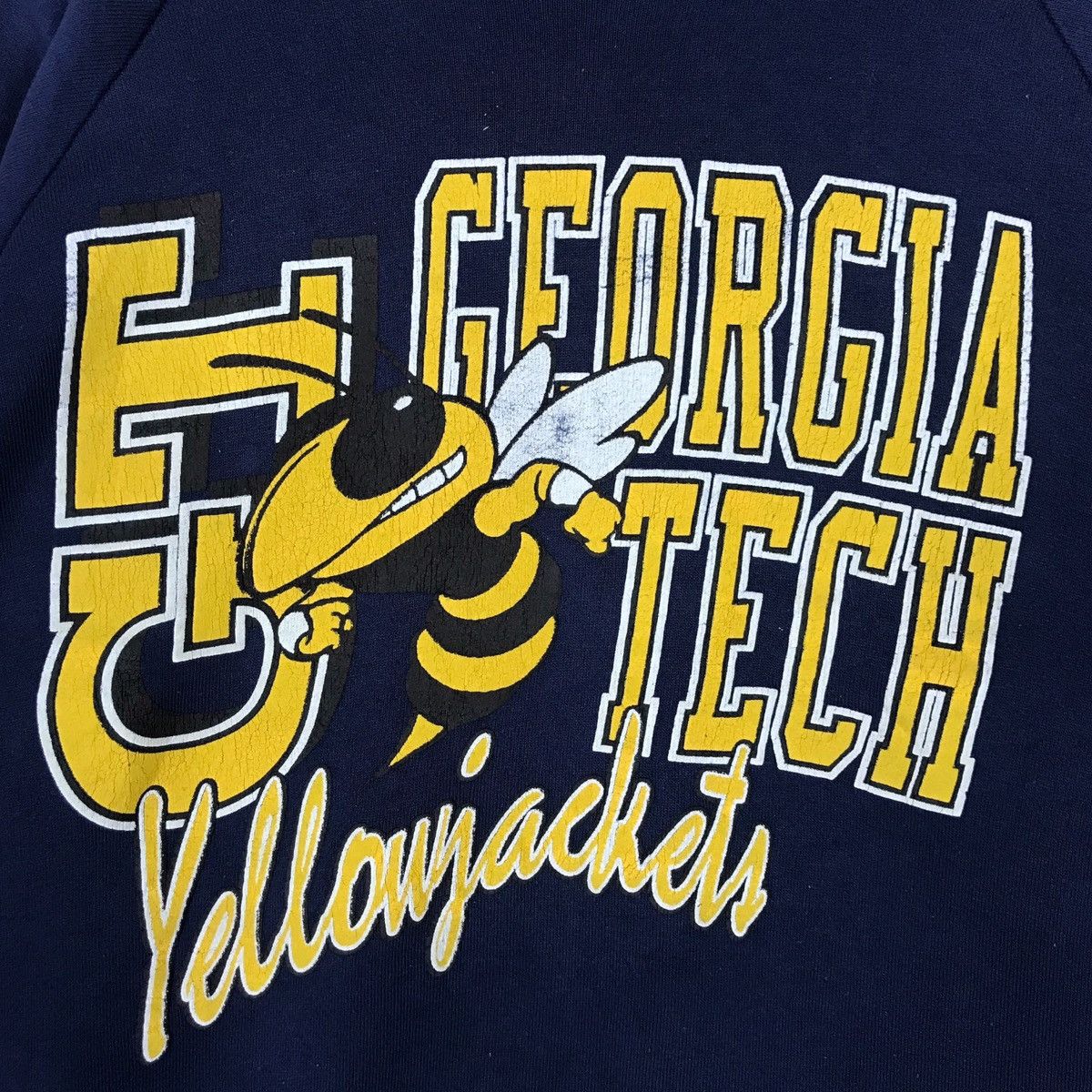 Hanes Vintage Hanes Georgia Tech Yellow Jacket Pullover Jumper Size US M / EU 48-50 / 2 - 3 Thumbnail